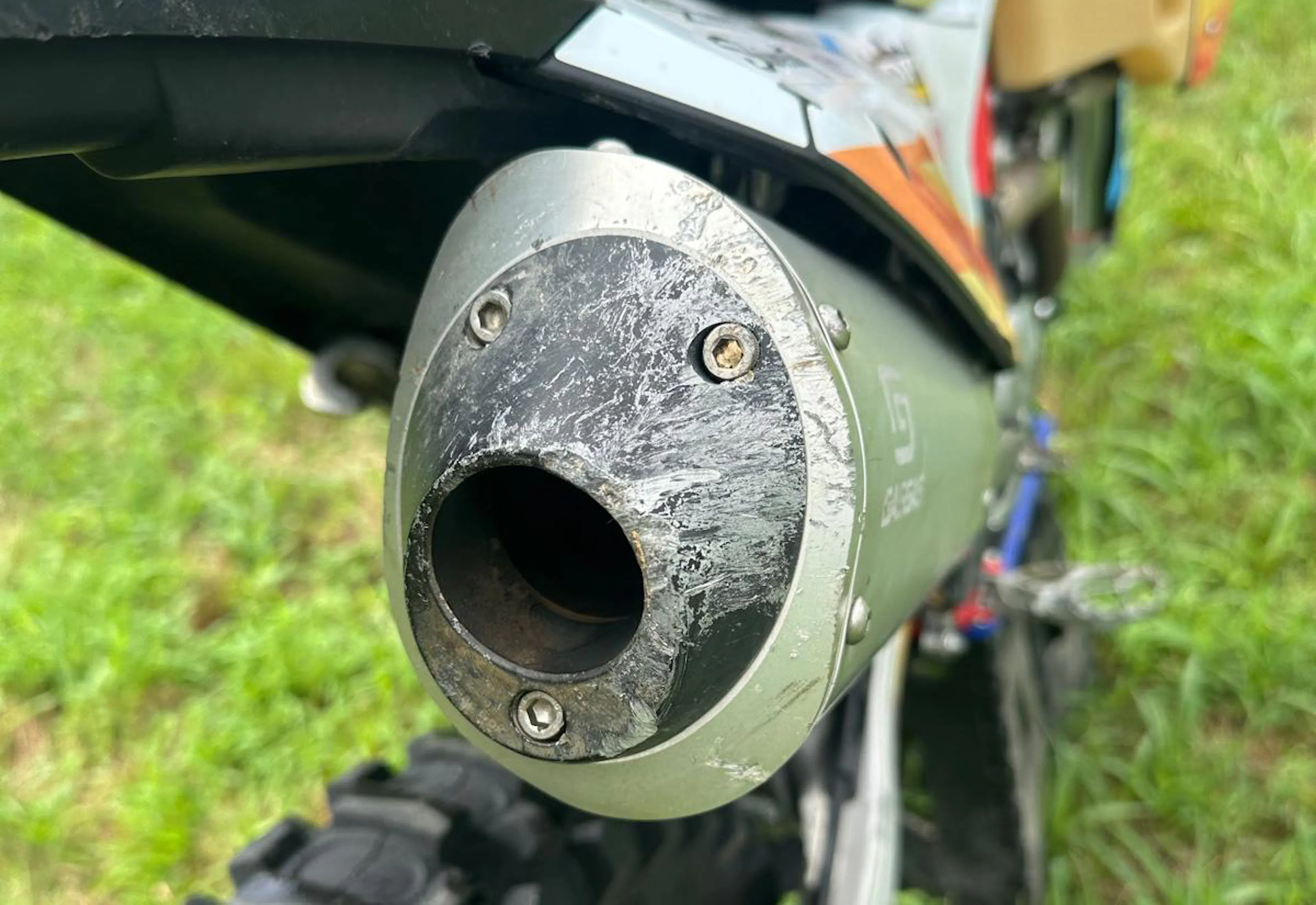2024 GasGas ES500F pipe damage