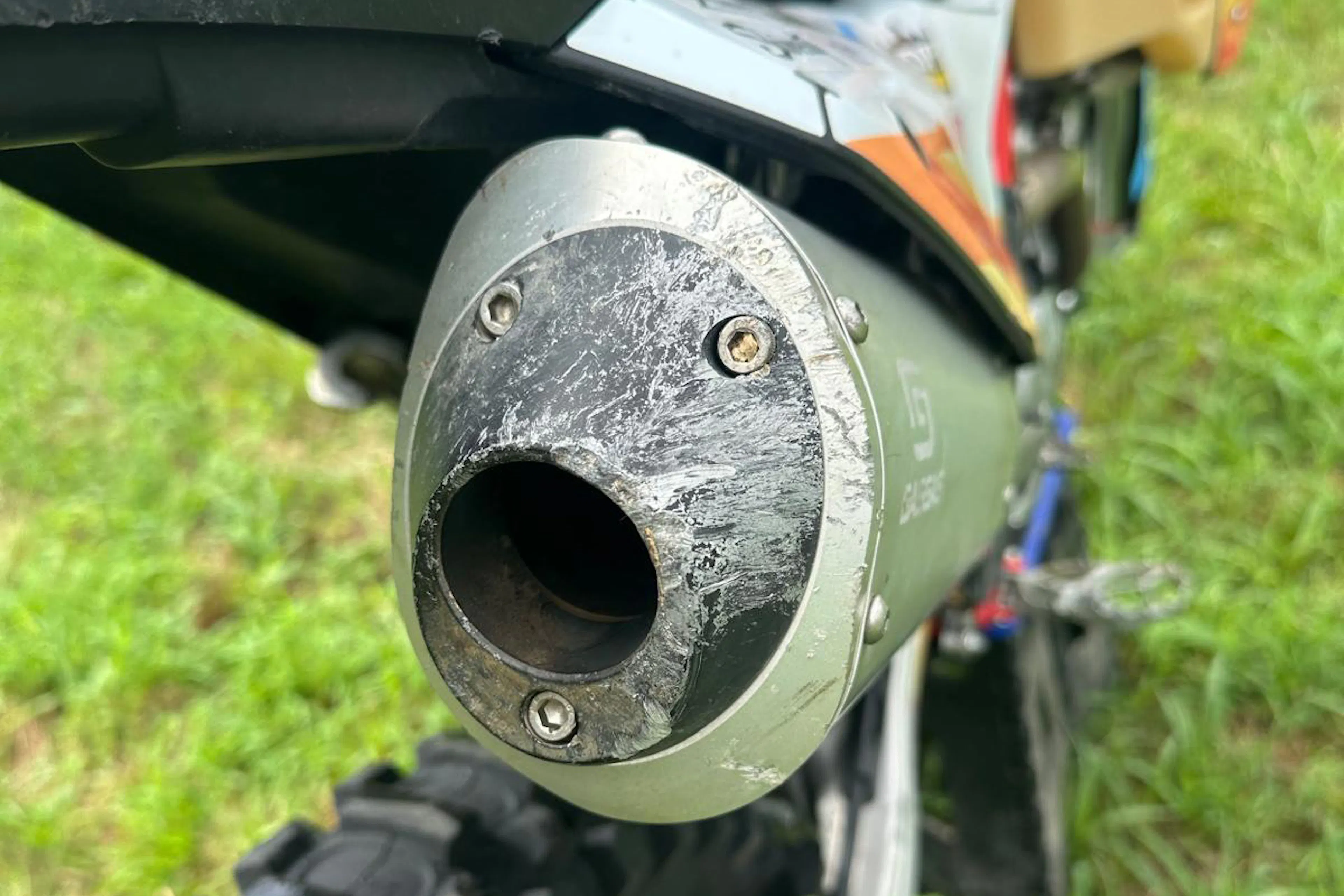 2024 GasGas ES500F pipe damage