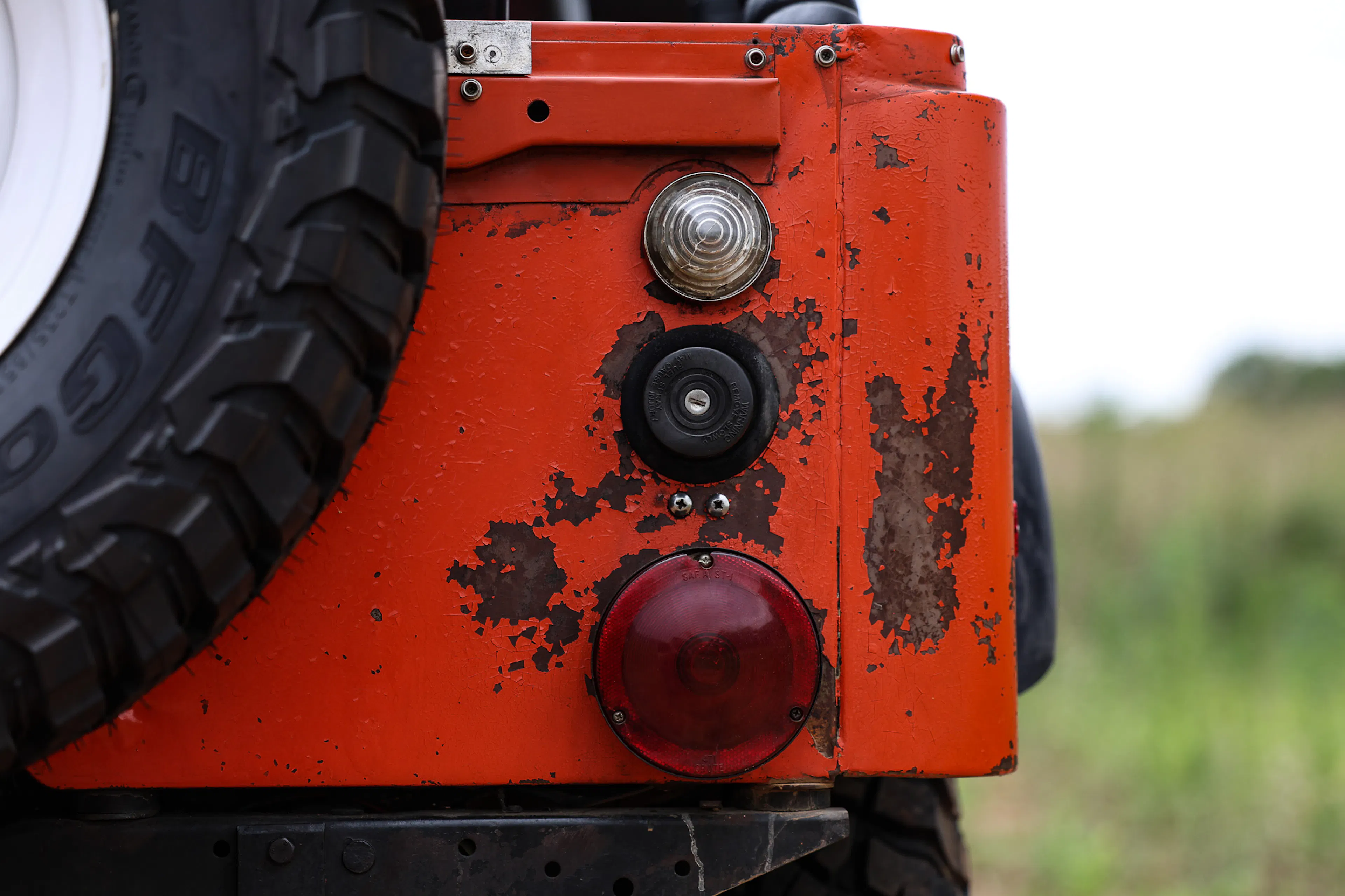 1973 Jeep CJ-5 Renegade gas cap patina