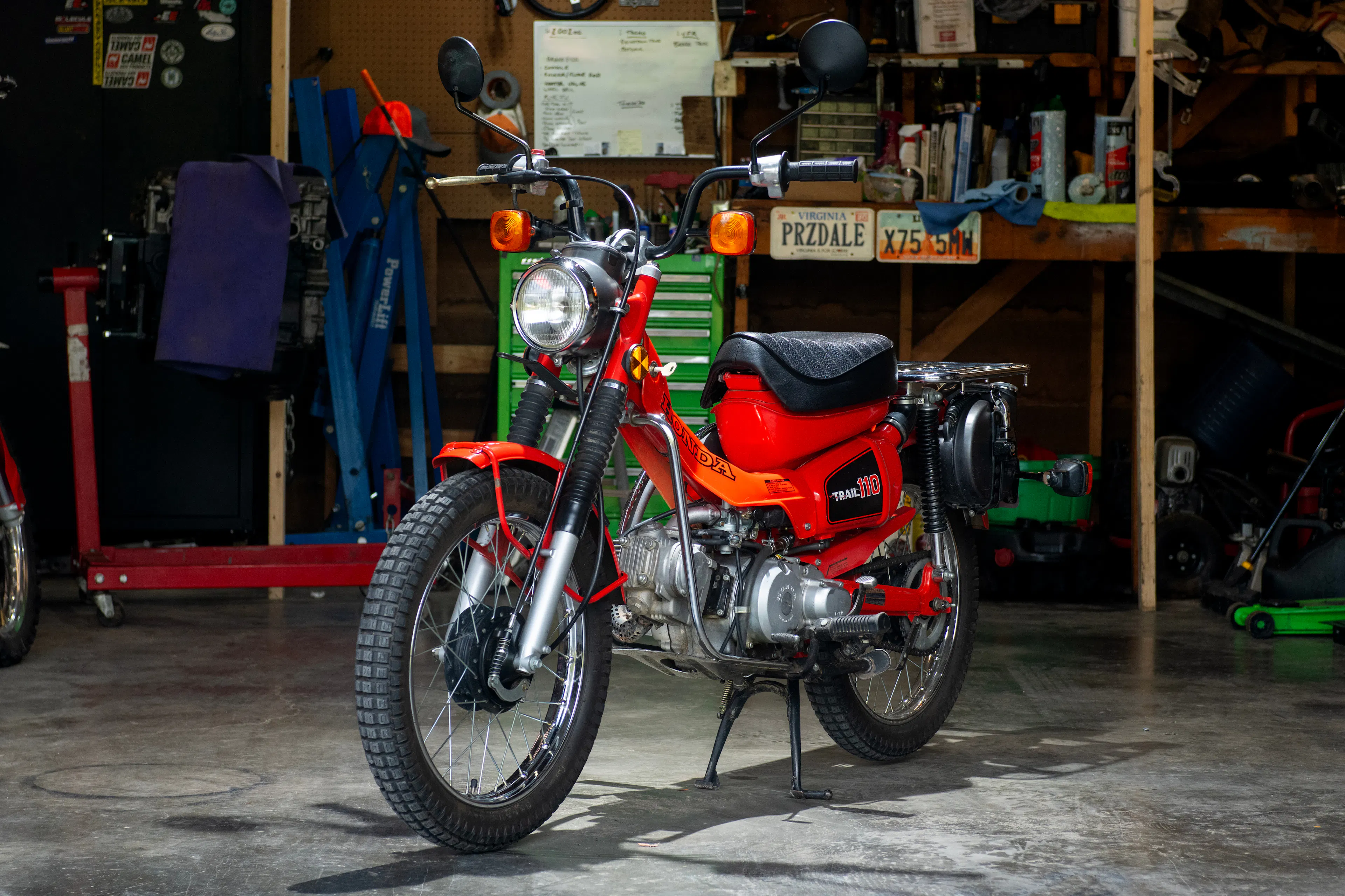 1981 Honda Trail 110 front left 3/4 far