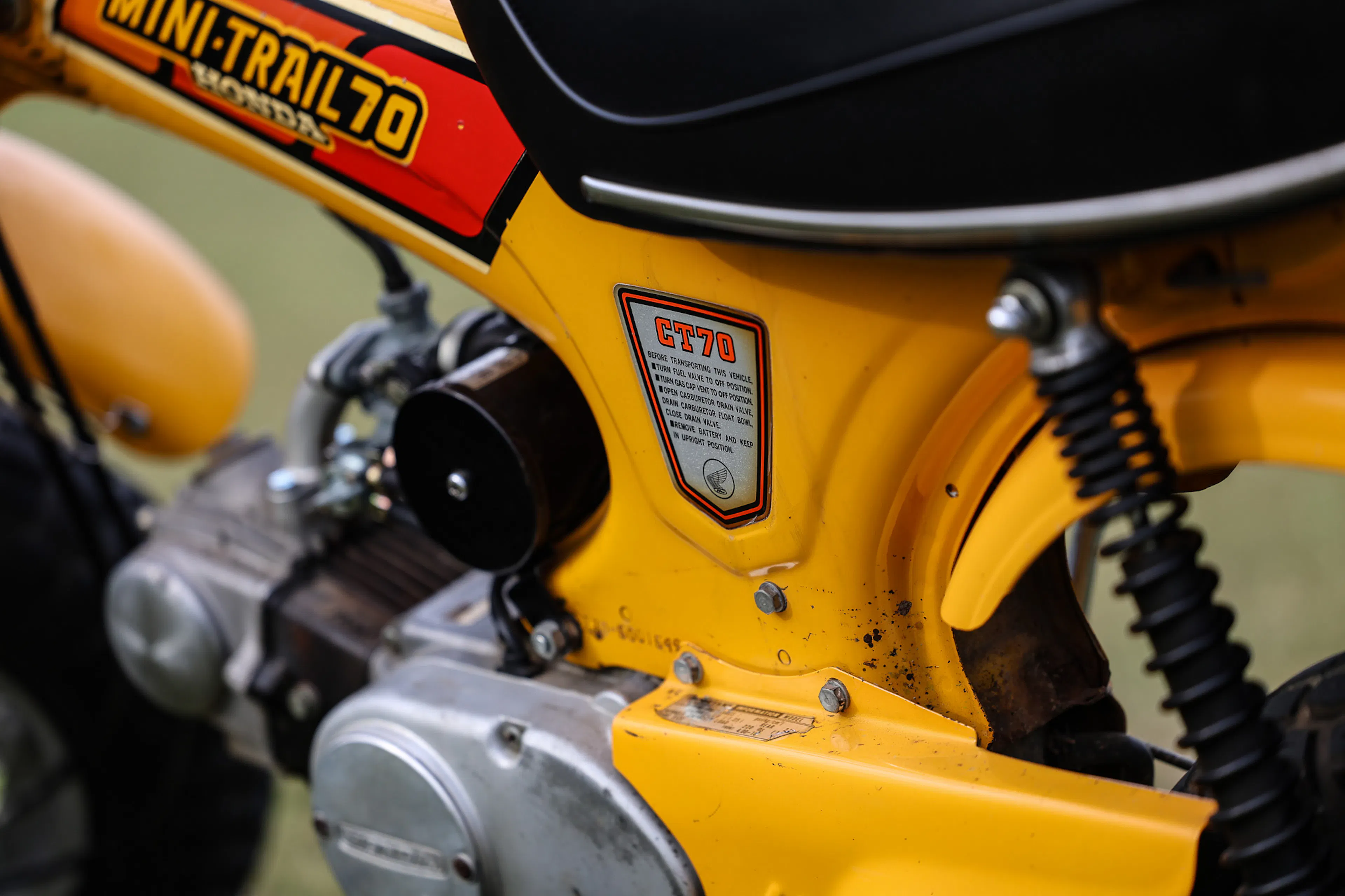 1979 Honda Mini Trail 70 decal detail