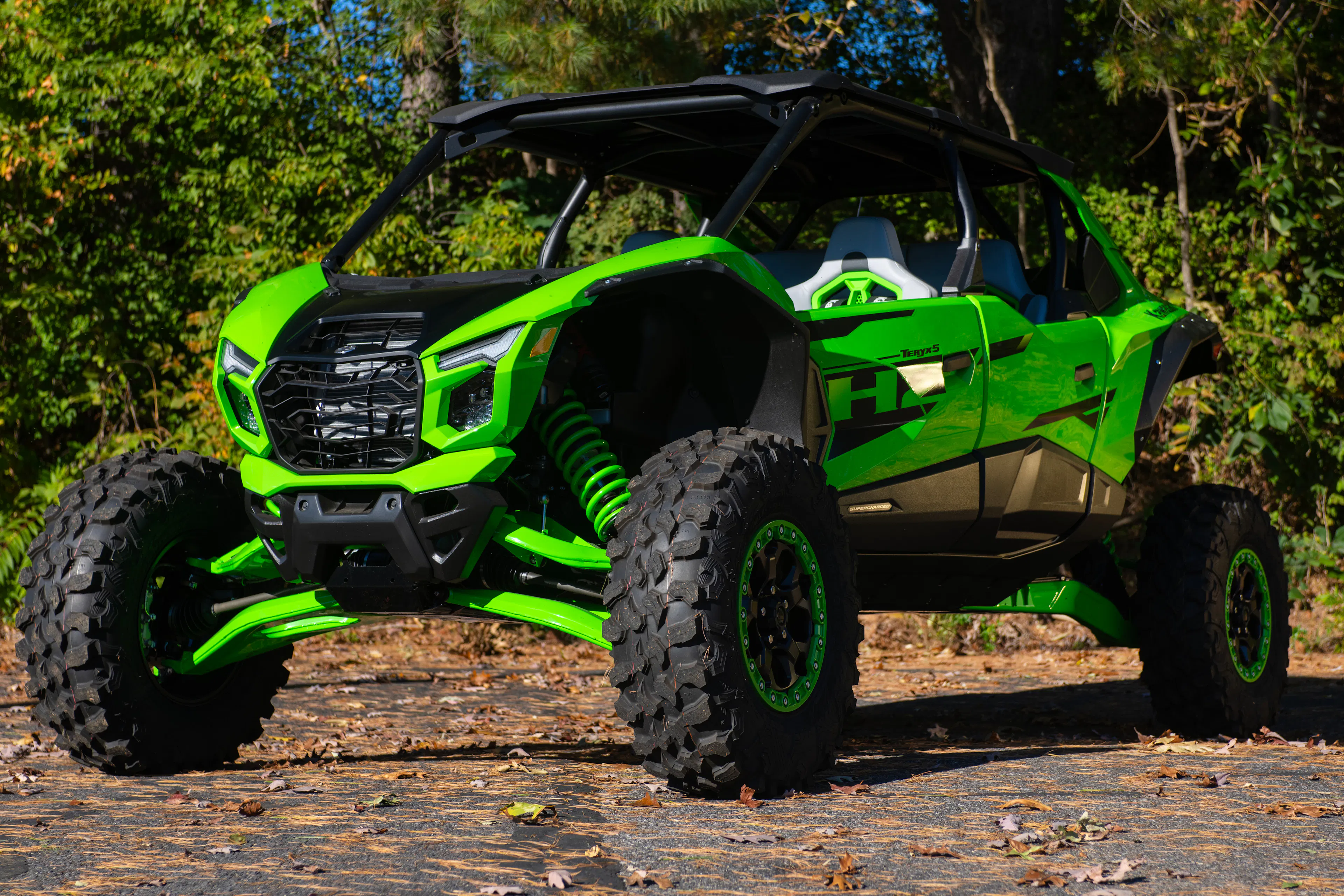 2026 Kawasaki Teryx5 H2 Deluxe driver front 3/4