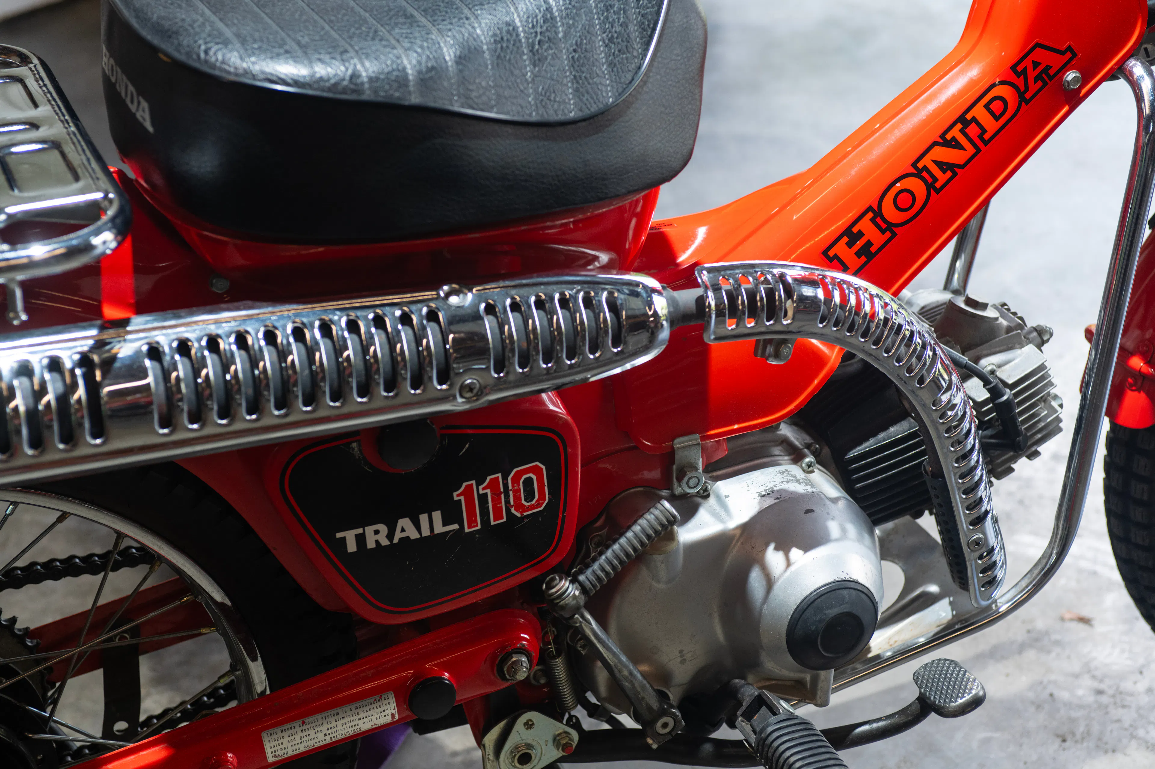 1981 Honda Trail 110 exhaust right
