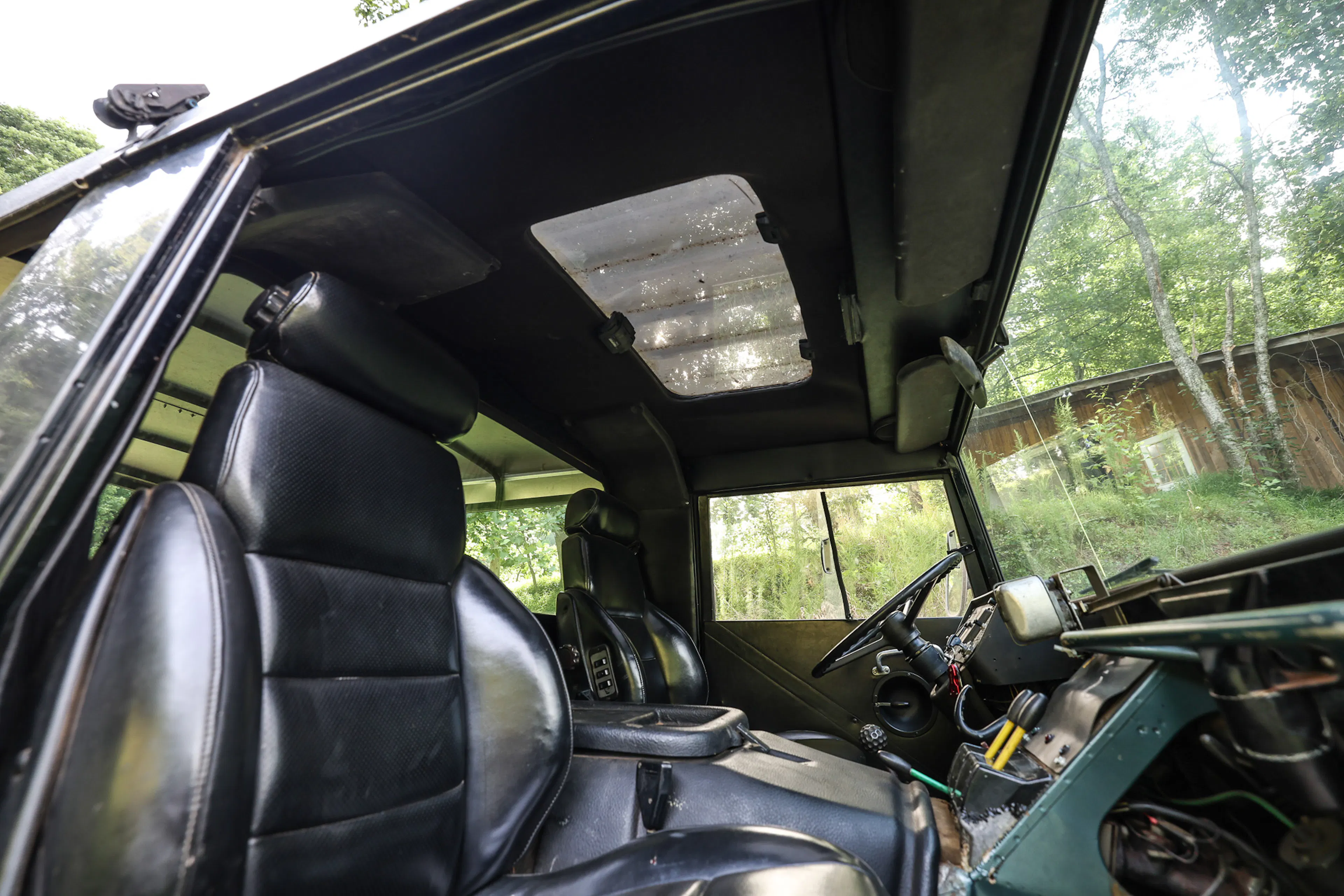 1972 Steyr-Puch Pinzgauer interior/moonroof passenger
