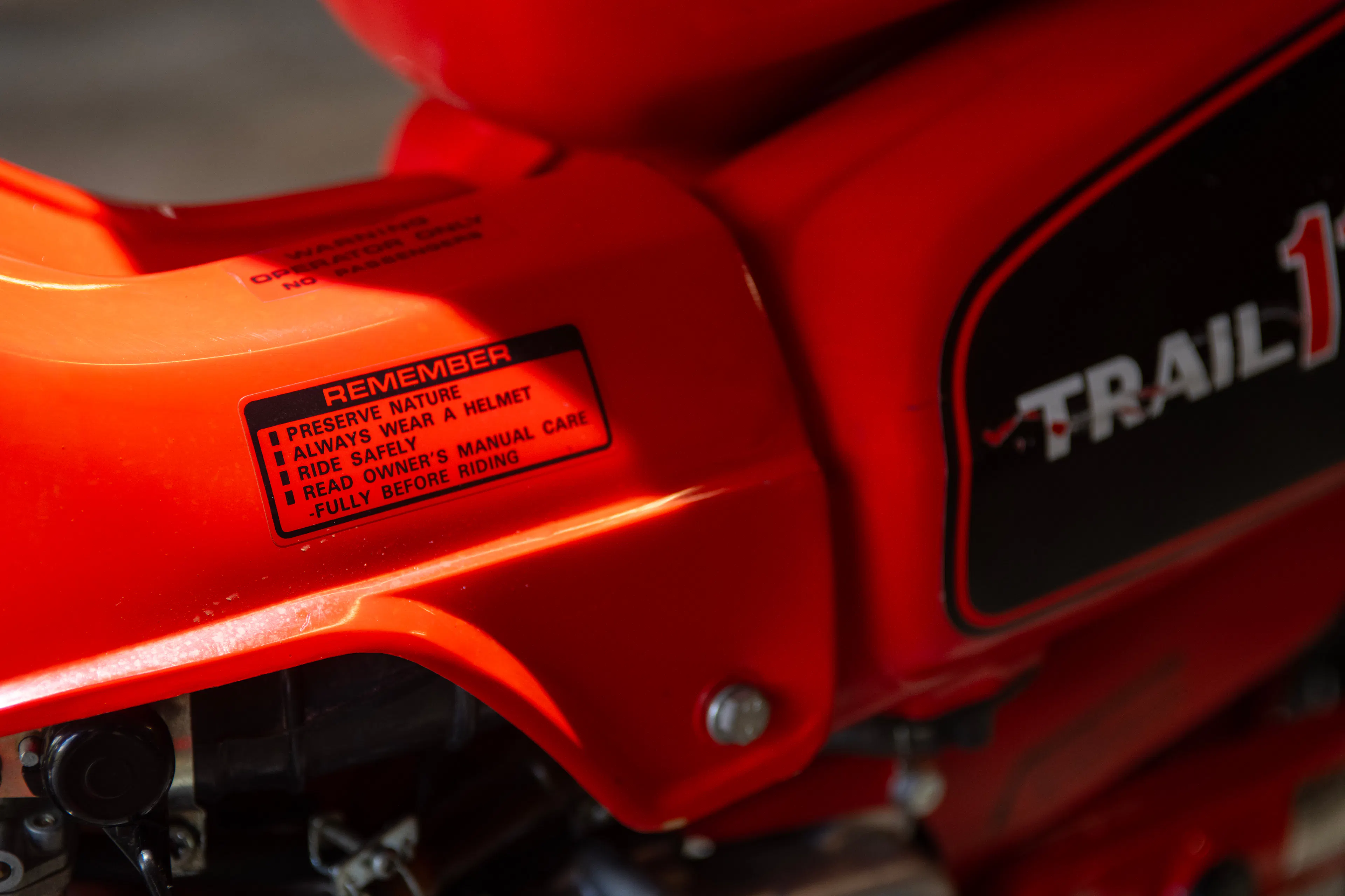 1981 Honda Trail 110 respect nature sticker