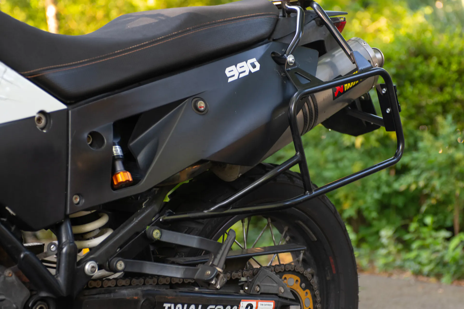 2010 KTM 990 Adventure left rear bodywork/rack