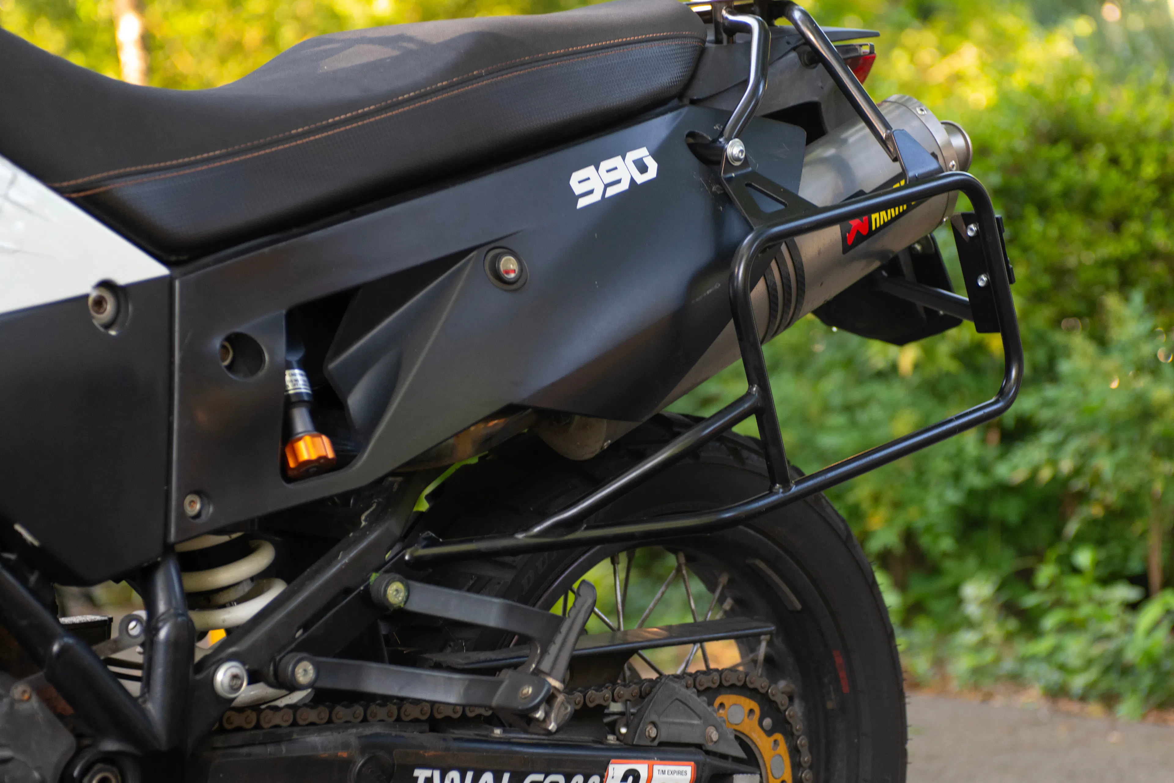 2010 KTM 990 Adventure left rear bodywork/rack