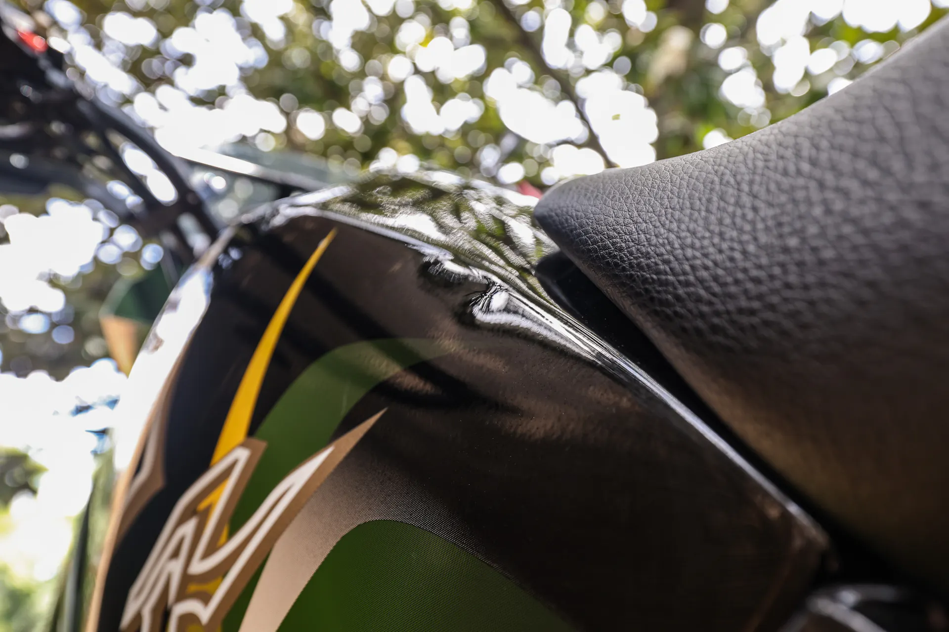 2003 Kawasaki KLR 650 tank dent