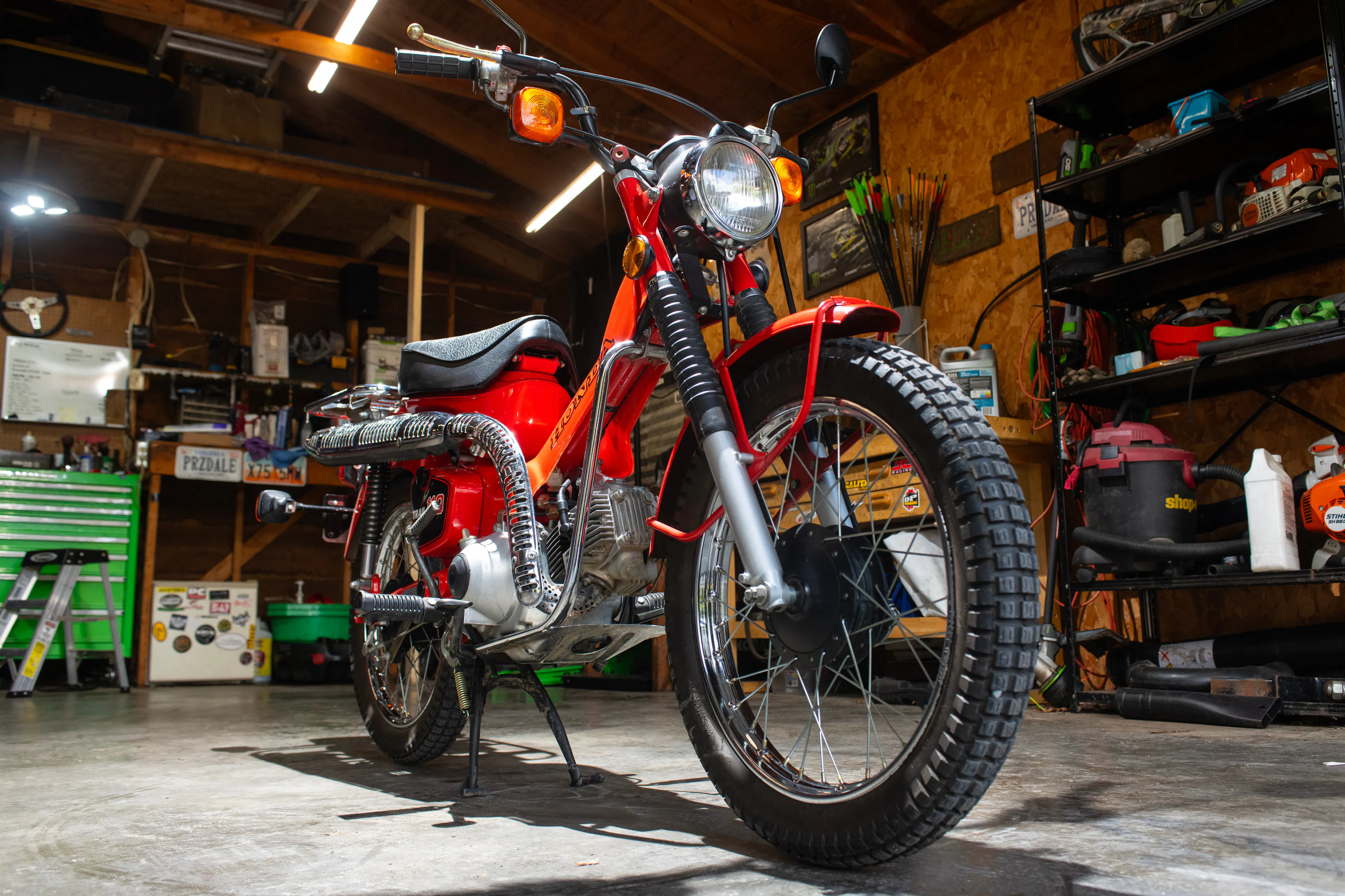 1981 Honda Trail 110 front right 3/4 low