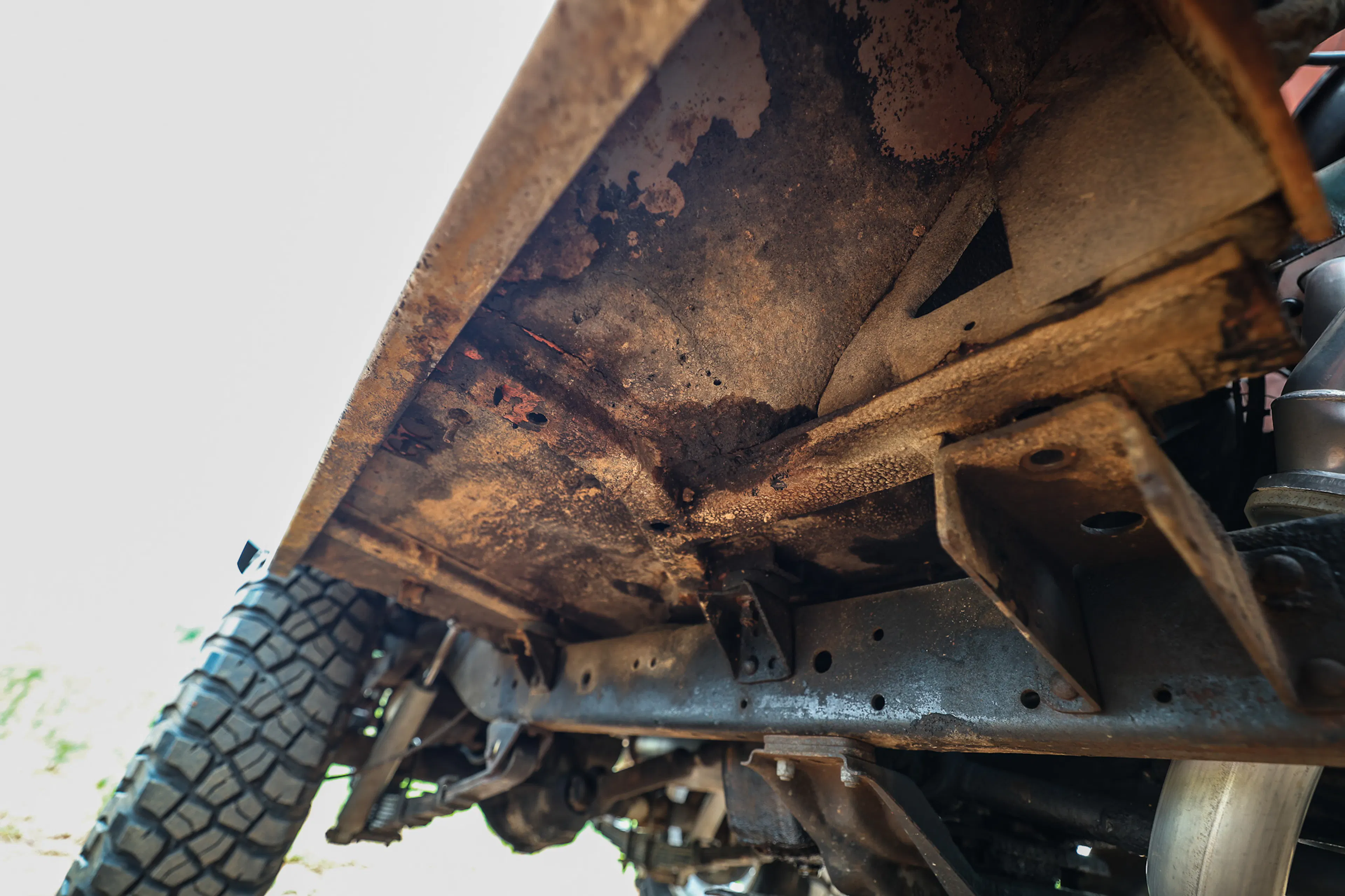 1973 Jeep CJ-5 Renegade passenger floor underneath