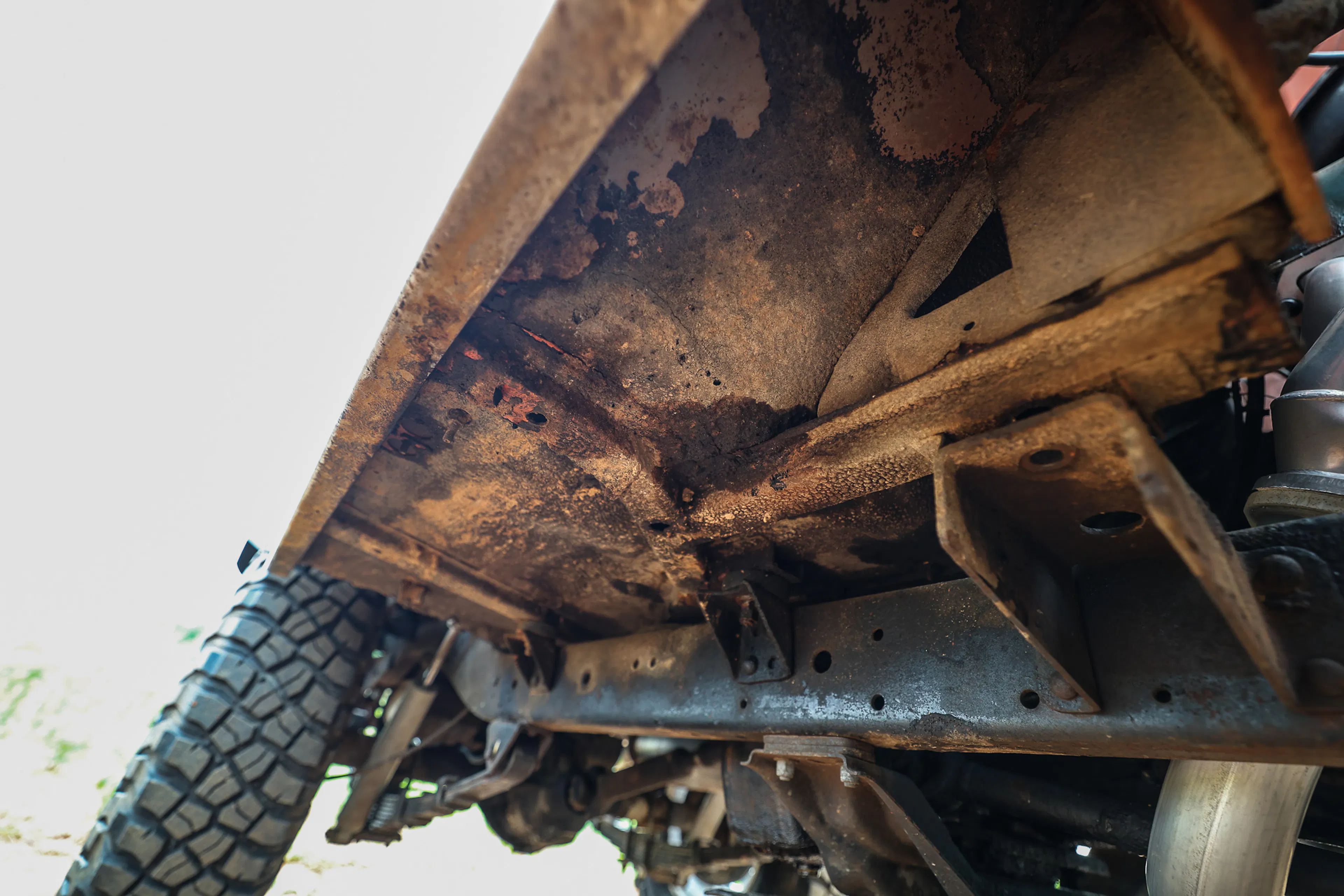 1973 Jeep CJ-5 Renegade passenger floor underneath
