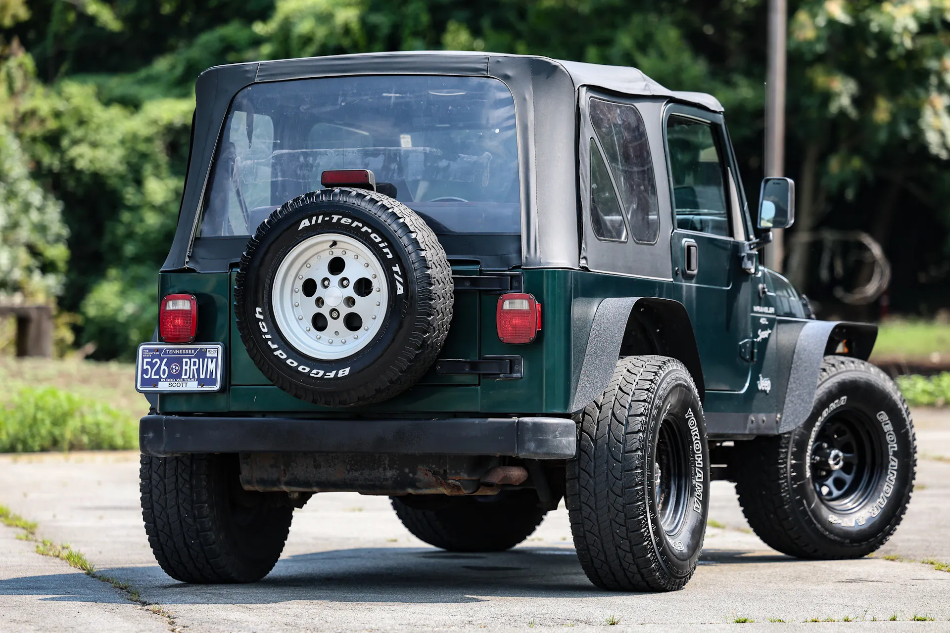 1999 Jeep Wrangler Sport passenger rear 3/4