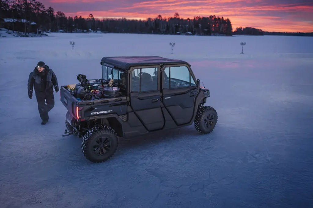 2025 CFMoto UForce U10 XL Pro Highland at an abandoned research base in Alaska on the lookout for infected wolves.
