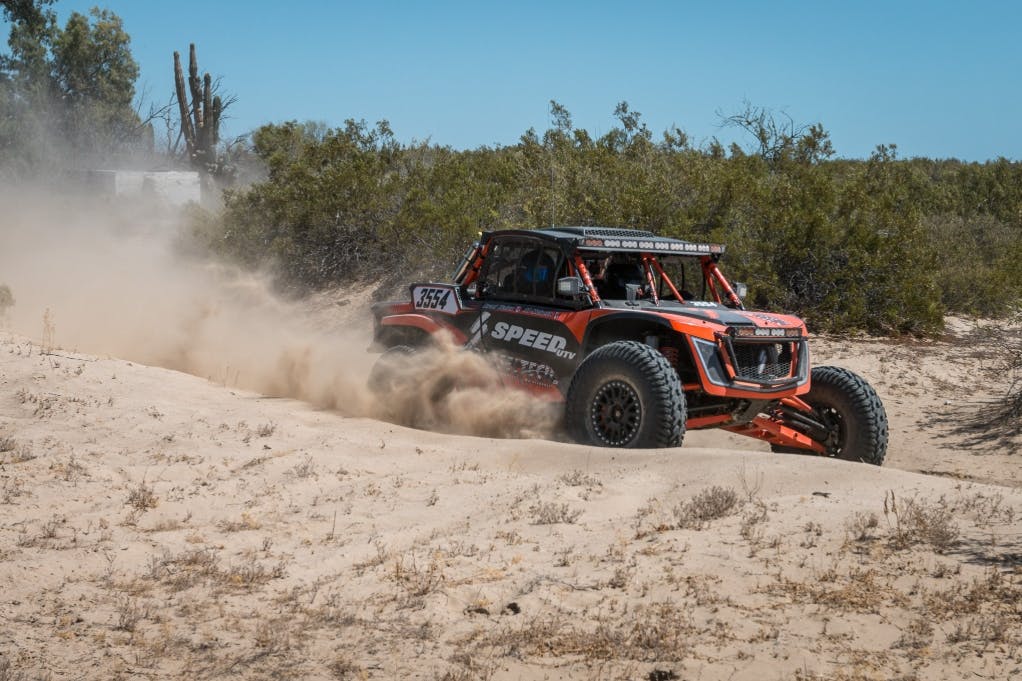 2025 speed utv baja bandit corning in sand.
