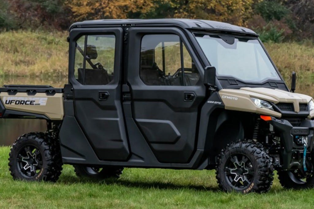 2025 CFMoto UForce 1000 XL with a glass cab enclosure.
