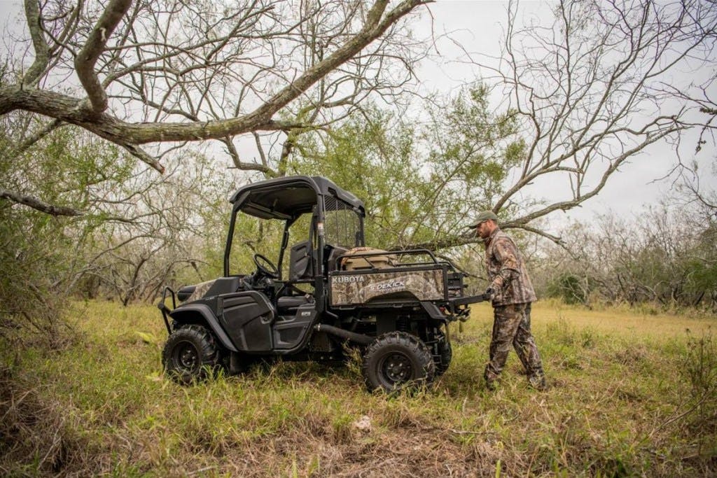 2025 Kubota Sidekick loaded with hunting gear.