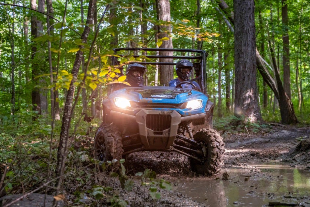 2025 honda pioneer 1000-5 in mud.