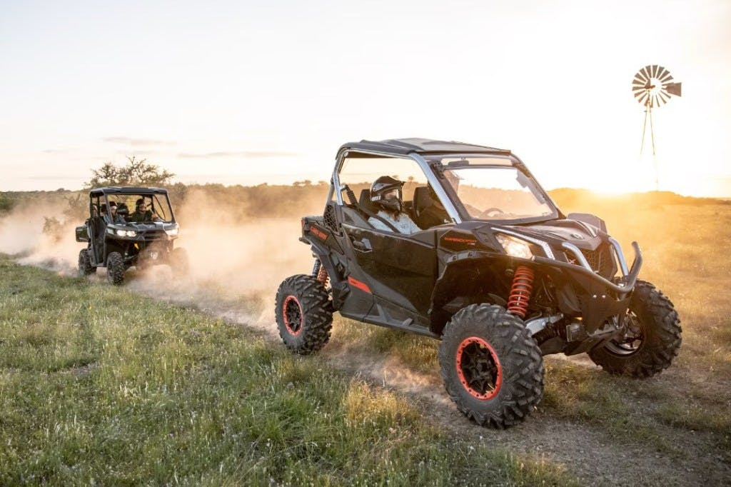 2025 Can-Am Maverick Sport fleeing the midwest.