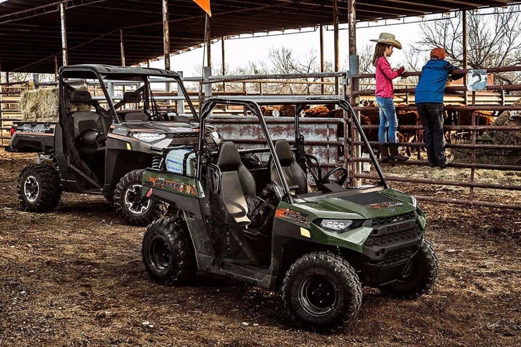 2024 polaris ranger 150 efi in a stockyard