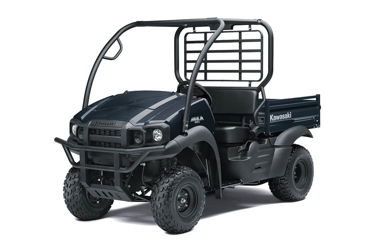 2024 Kawasaki Mule SX front three quarter studio shot