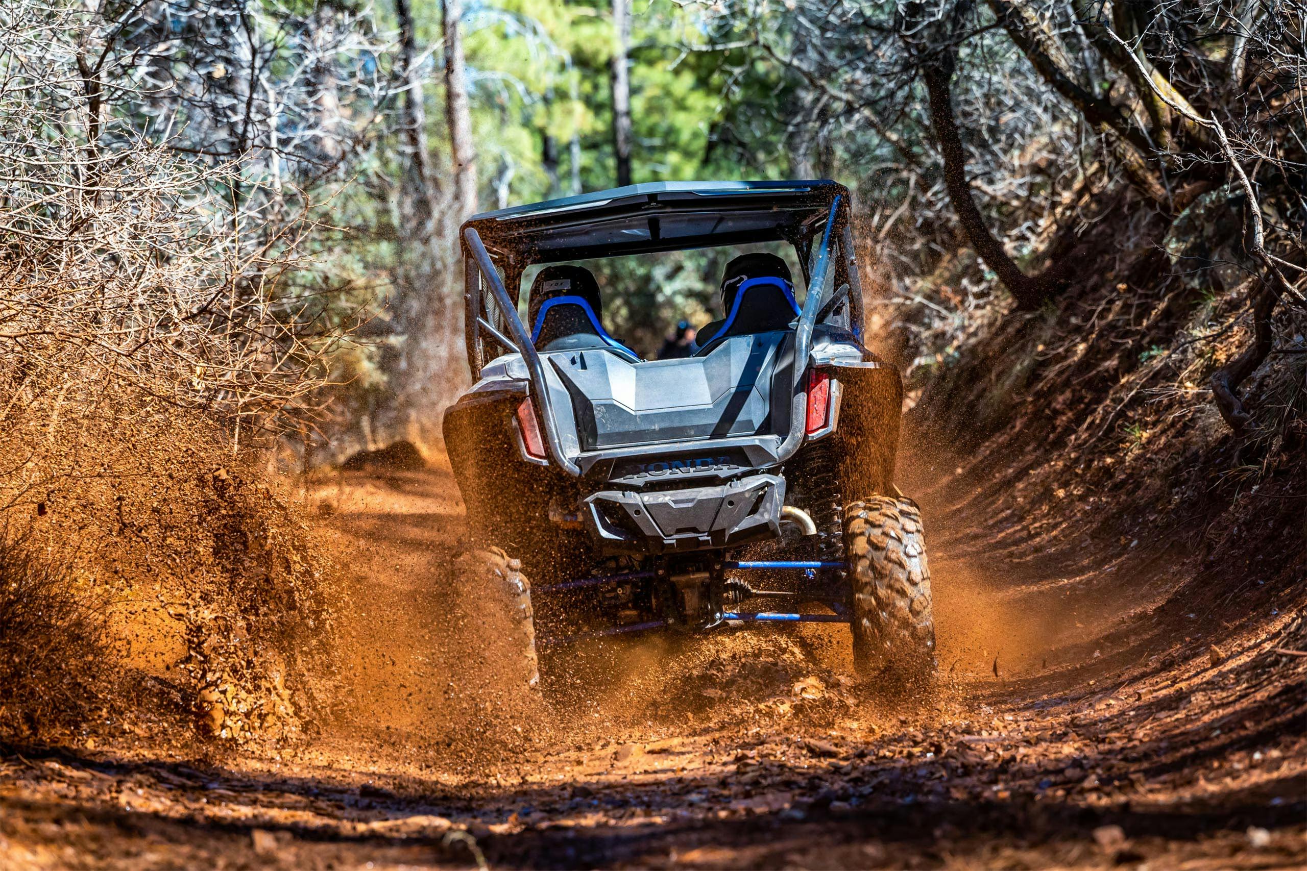 2024 Honda Talon 1000XS rear view wooded trail