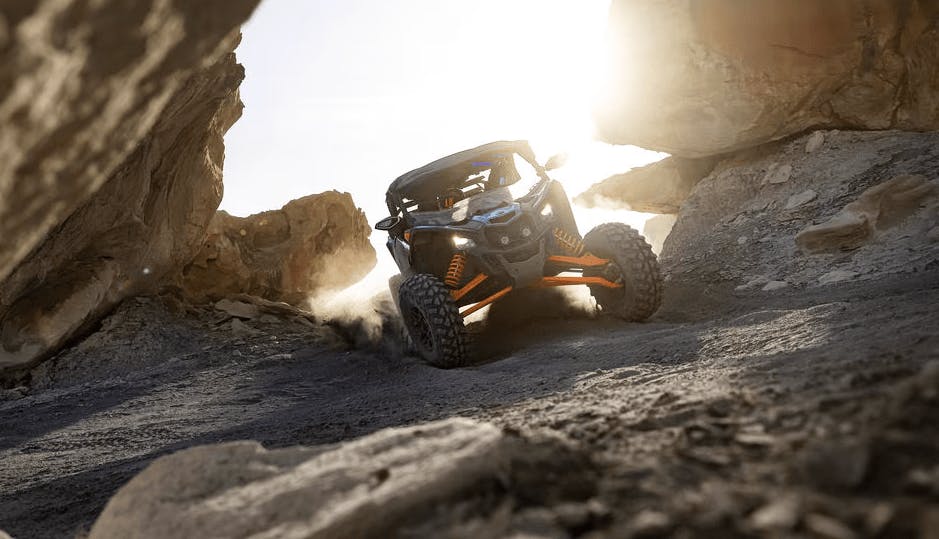 2025 Can-Am Maverick X3 rocks desert