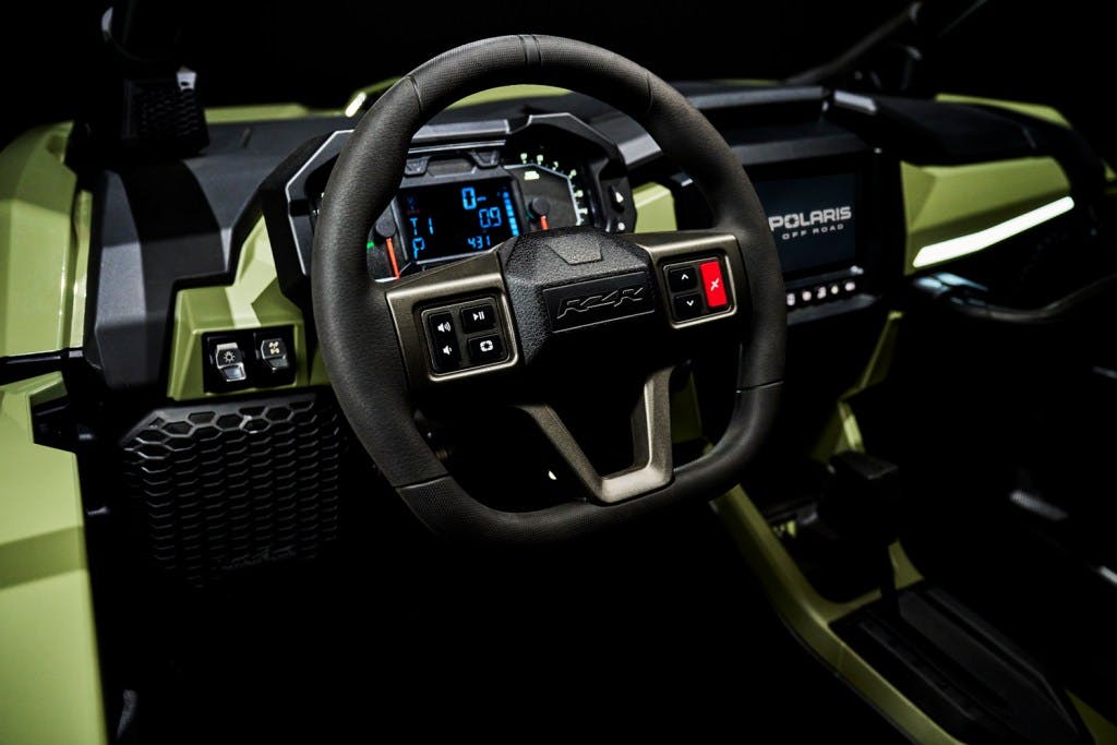 2025 Polaris RZR Pro XP dashboard interior steering wheel dash screen infotainment