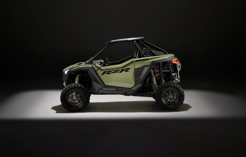 2025 Polaris RZR Pro XP in a studio with dramatic lighting