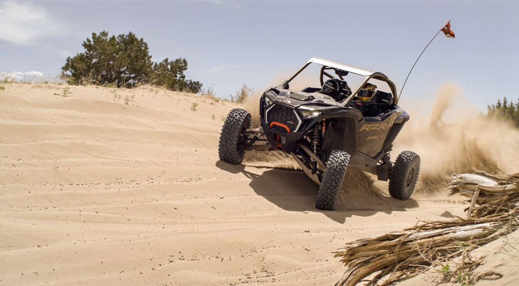 2025 Polaris RZR Pro R dunes sliding
