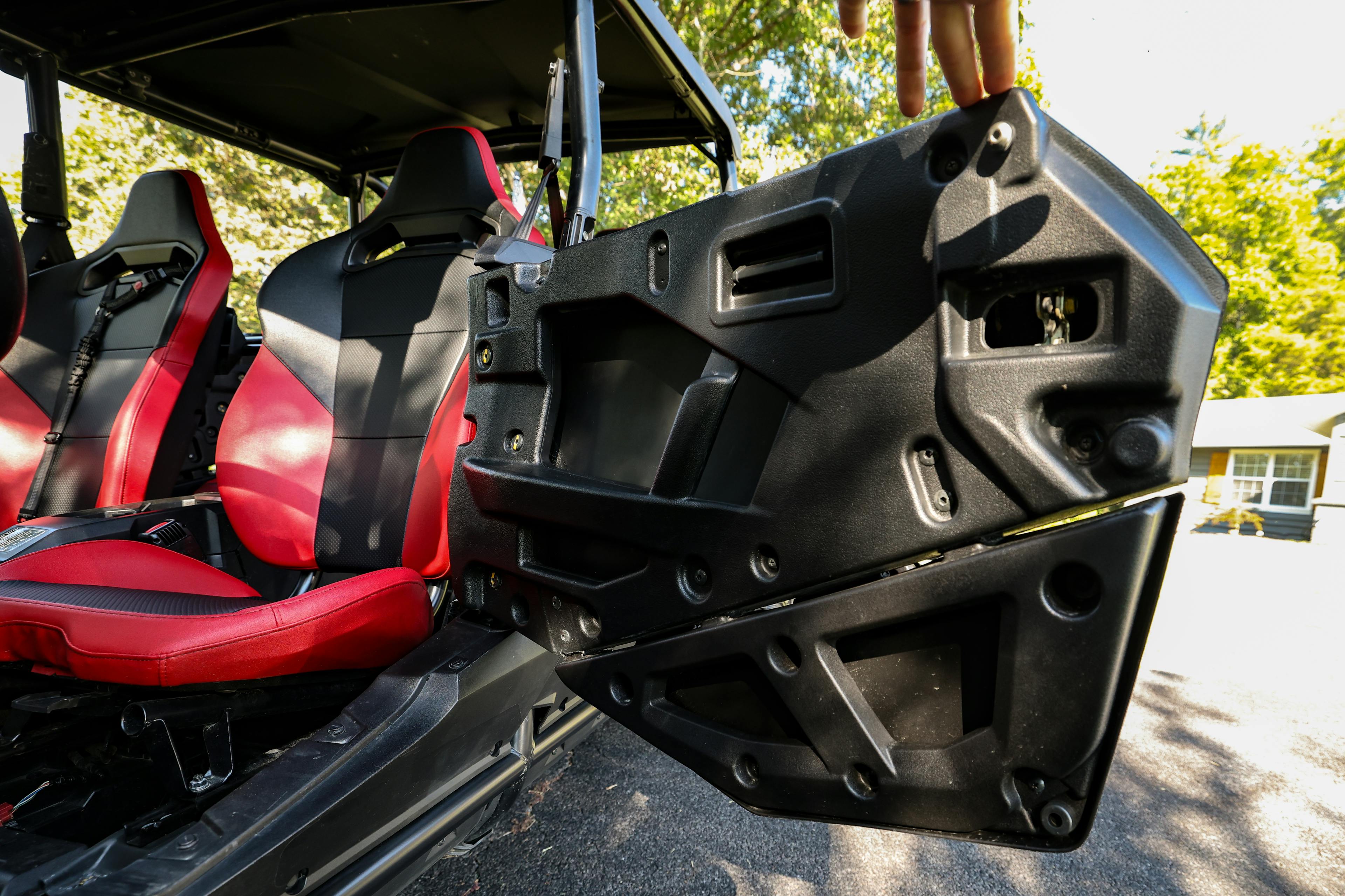 2022 Honda Talon 1000X-4 inside driver's front door. 