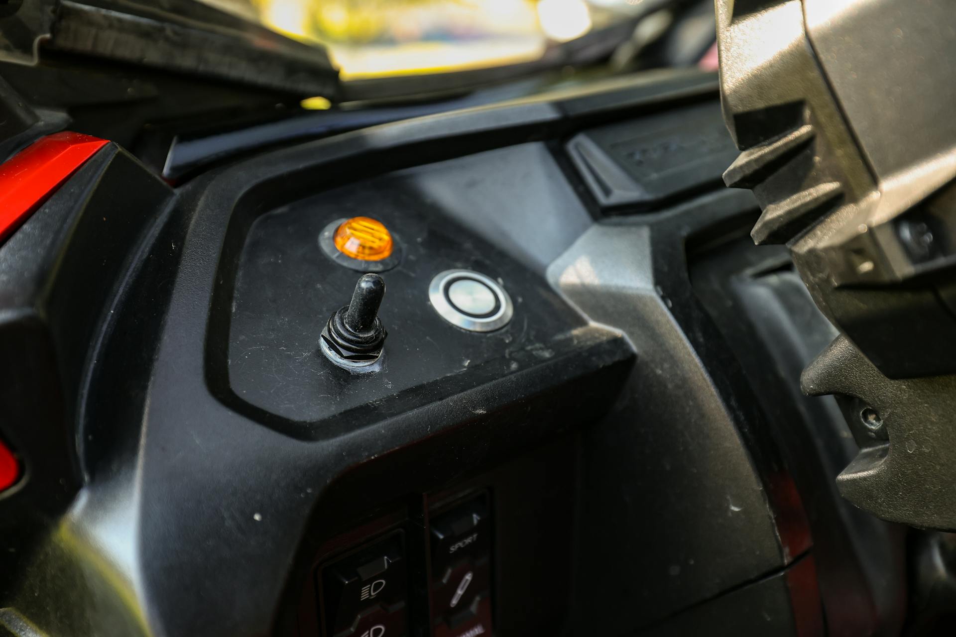 2022 Honda Talon 1000X-4 toggle switch detail. 