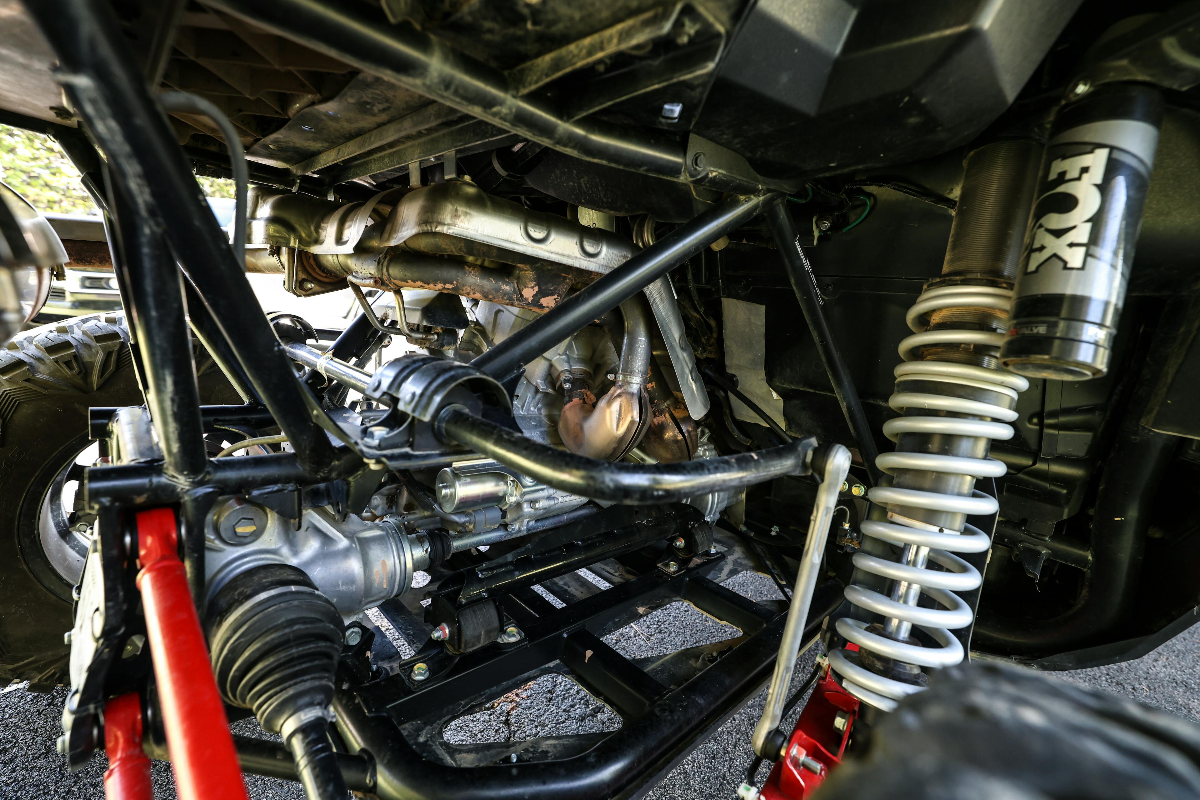 2022 Honda Talon 1000X-4 passenger side engine detail 