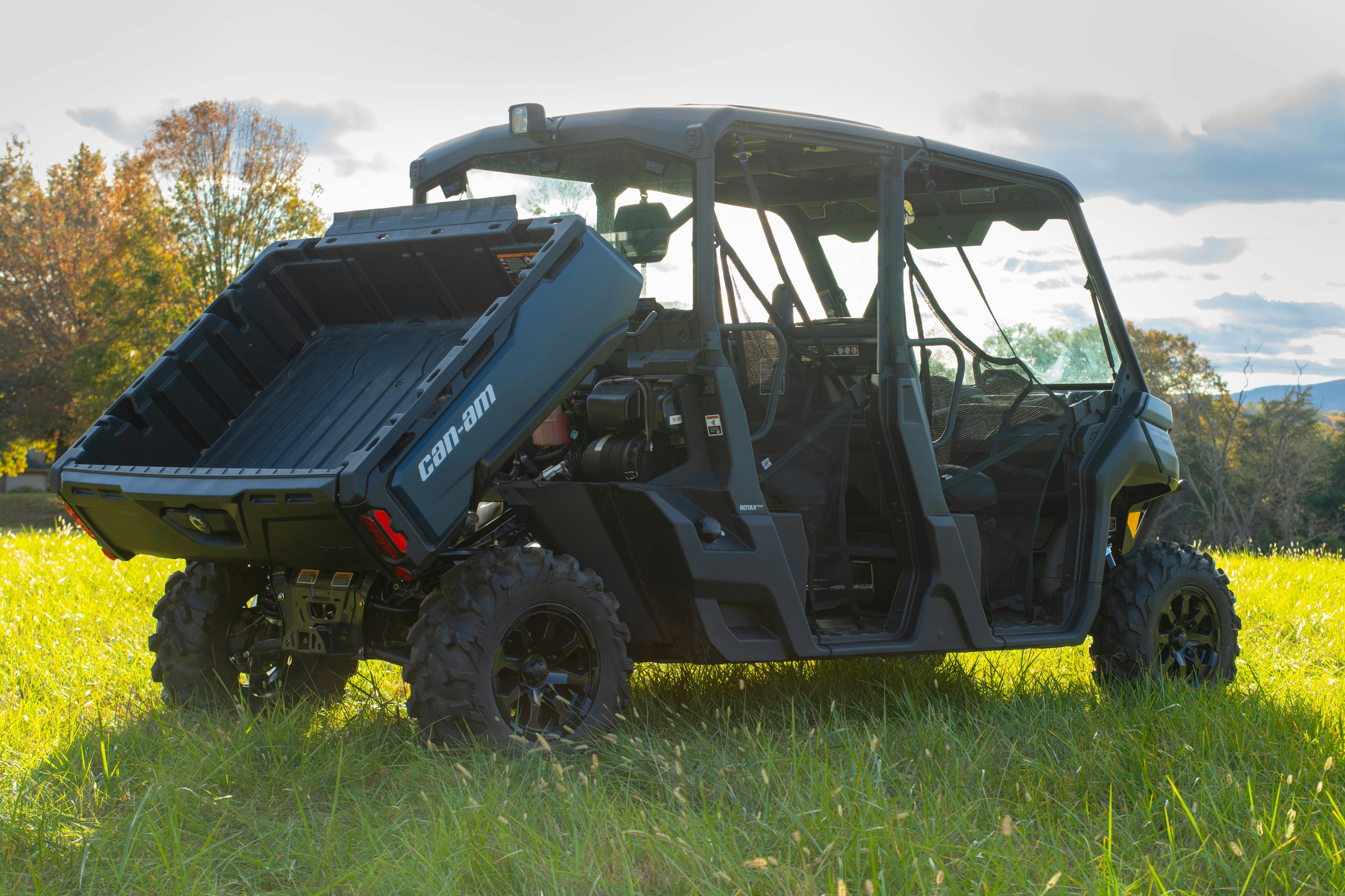2025 Can-Am Defender Max XT HD10 rear 3/4 bed up