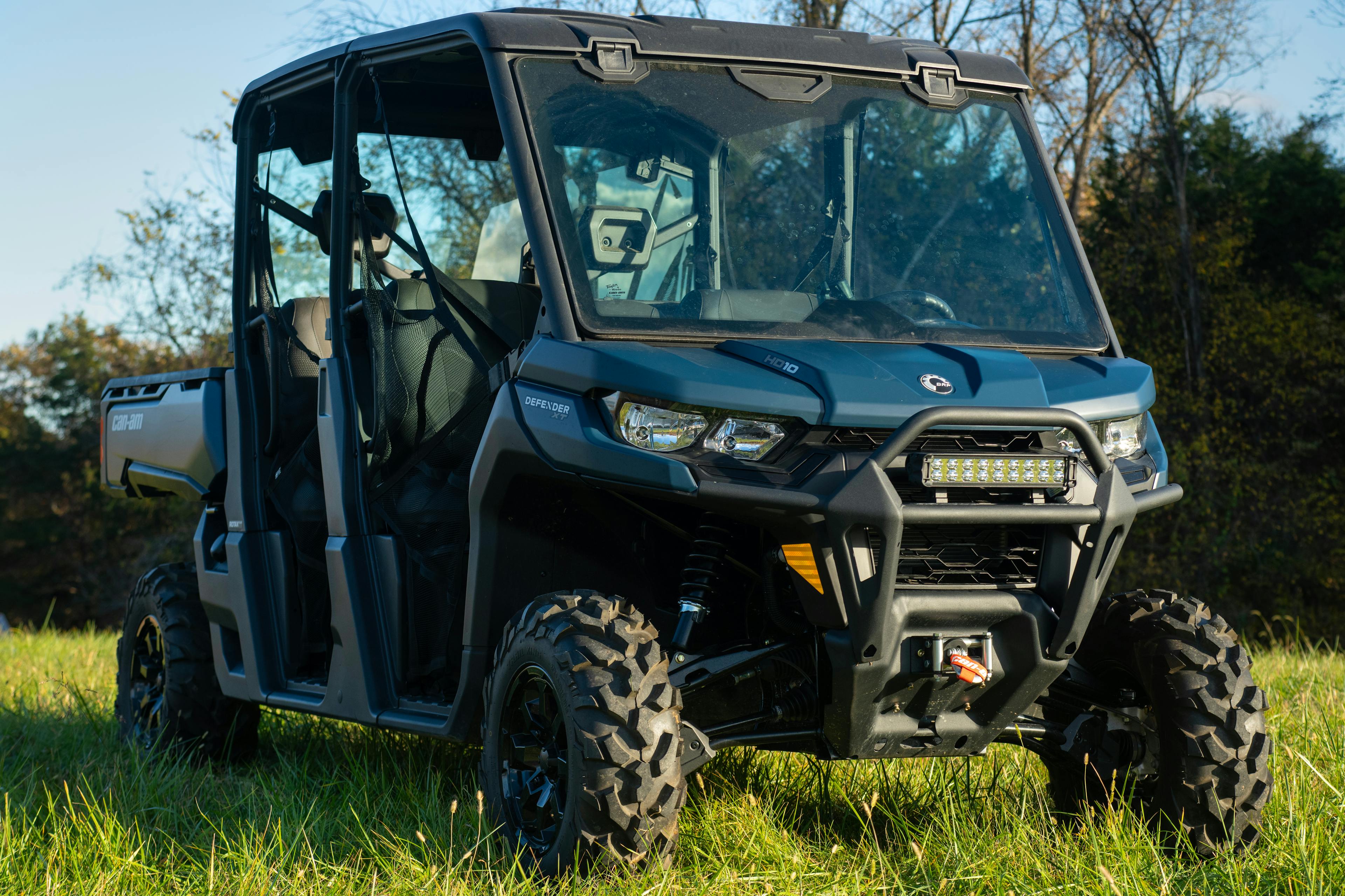 2025 Can-Am Defender Max XT HD10 passenger front 3/4 tight