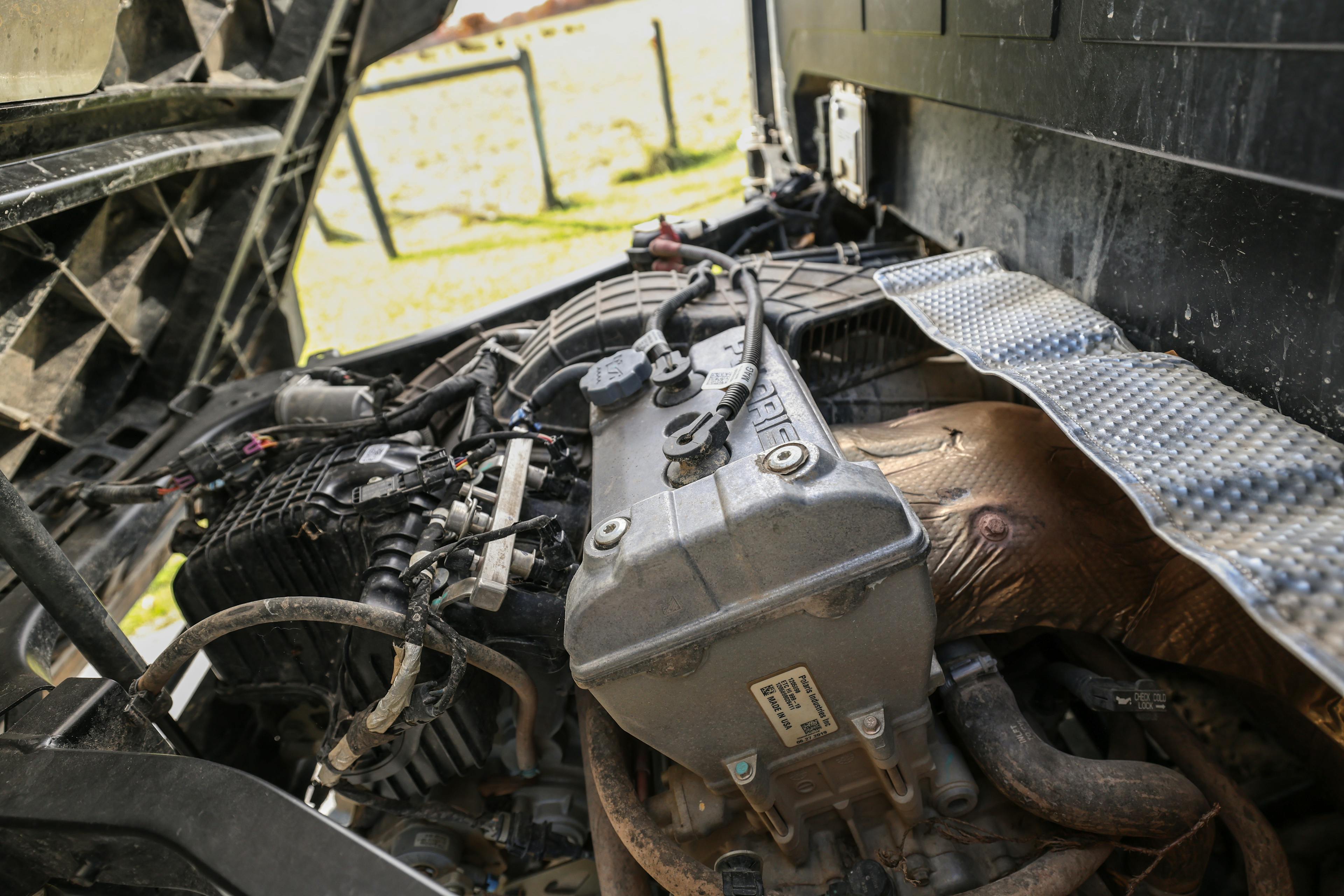 2019 Polaris Ranger Crew XP 1000 EPS engine close