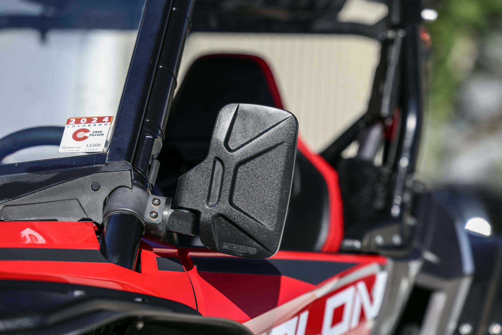 2019 Honda Talon 1000X driver mirror