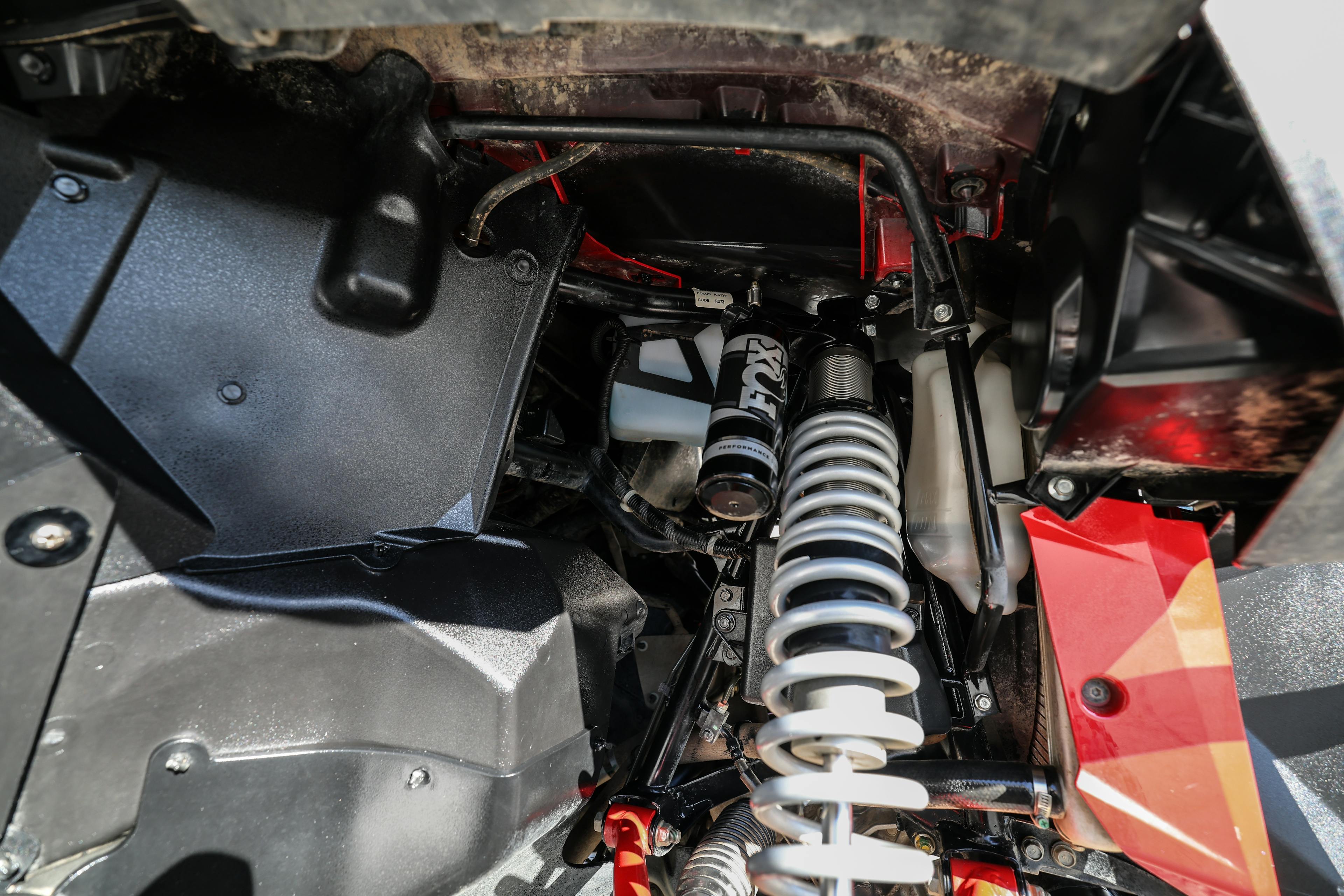 2019 Honda Talon 1000X front suspension close passenger