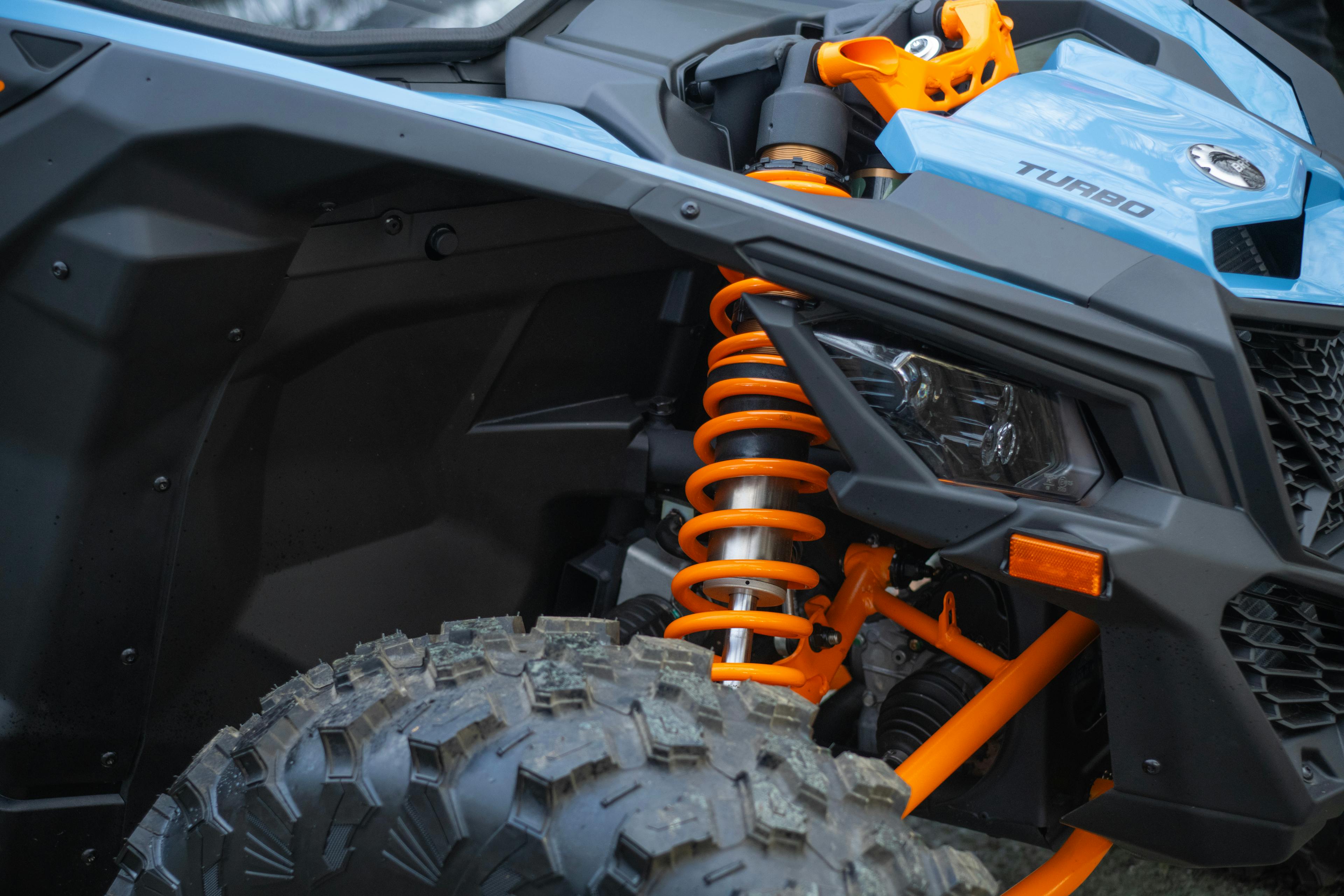 2025 Can-Am Maverick X3 DS Turbo passenger front suspension