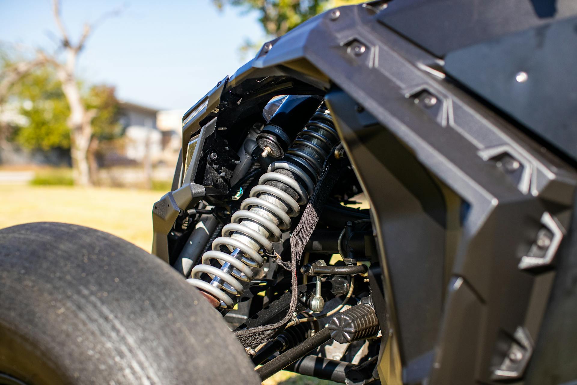 2021 Can-Am Maverick X3 driver front shock rear angle