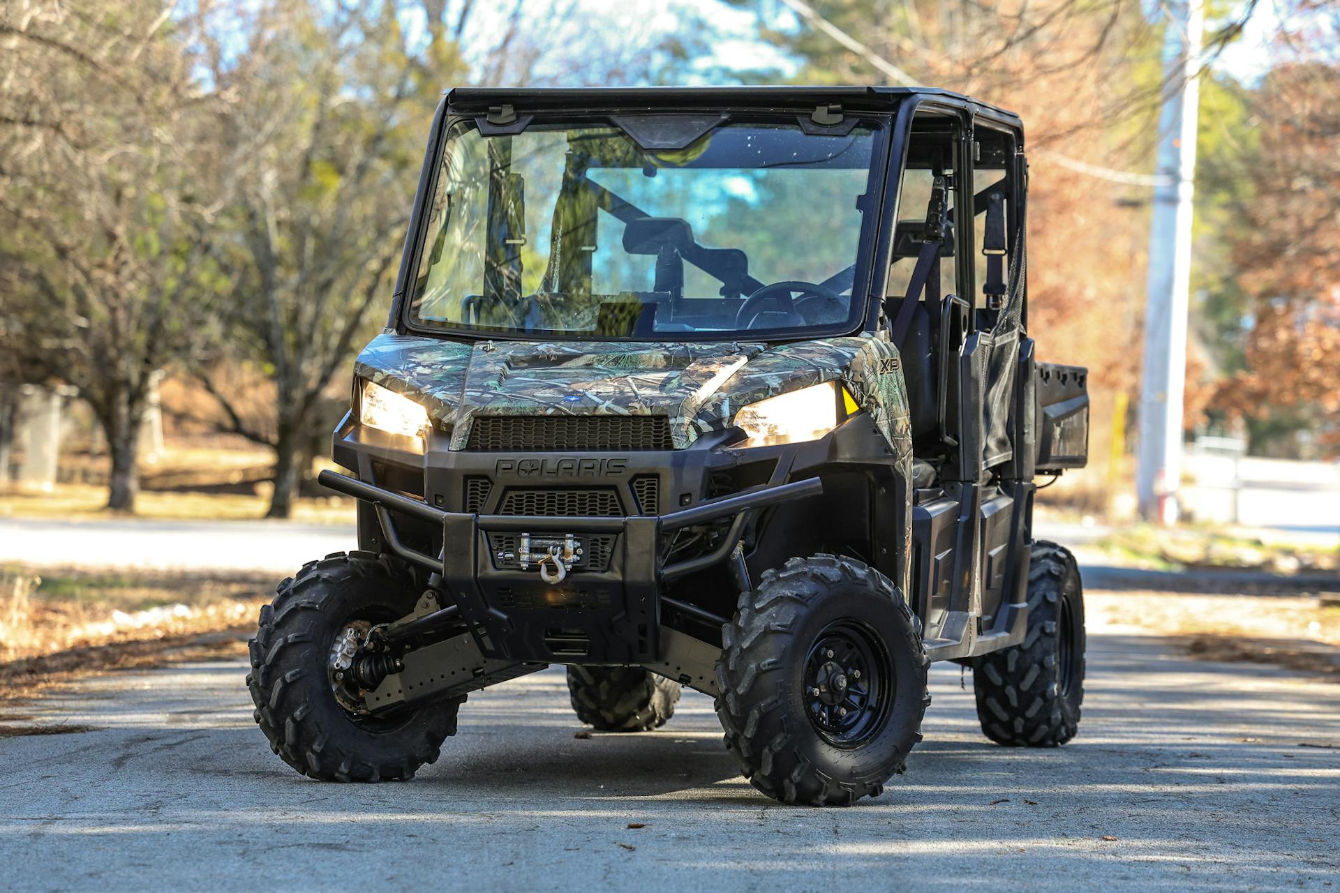 2019 Polaris Ranger Crew XP 900 EPS Polaris Pursuit Camo front 3/4
