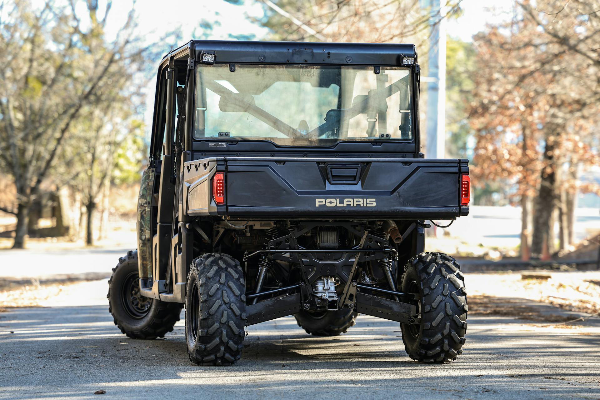 2019 Polaris Ranger Crew XP 900 EPS Polaris Pursuit Camo driver steep rear 3/4