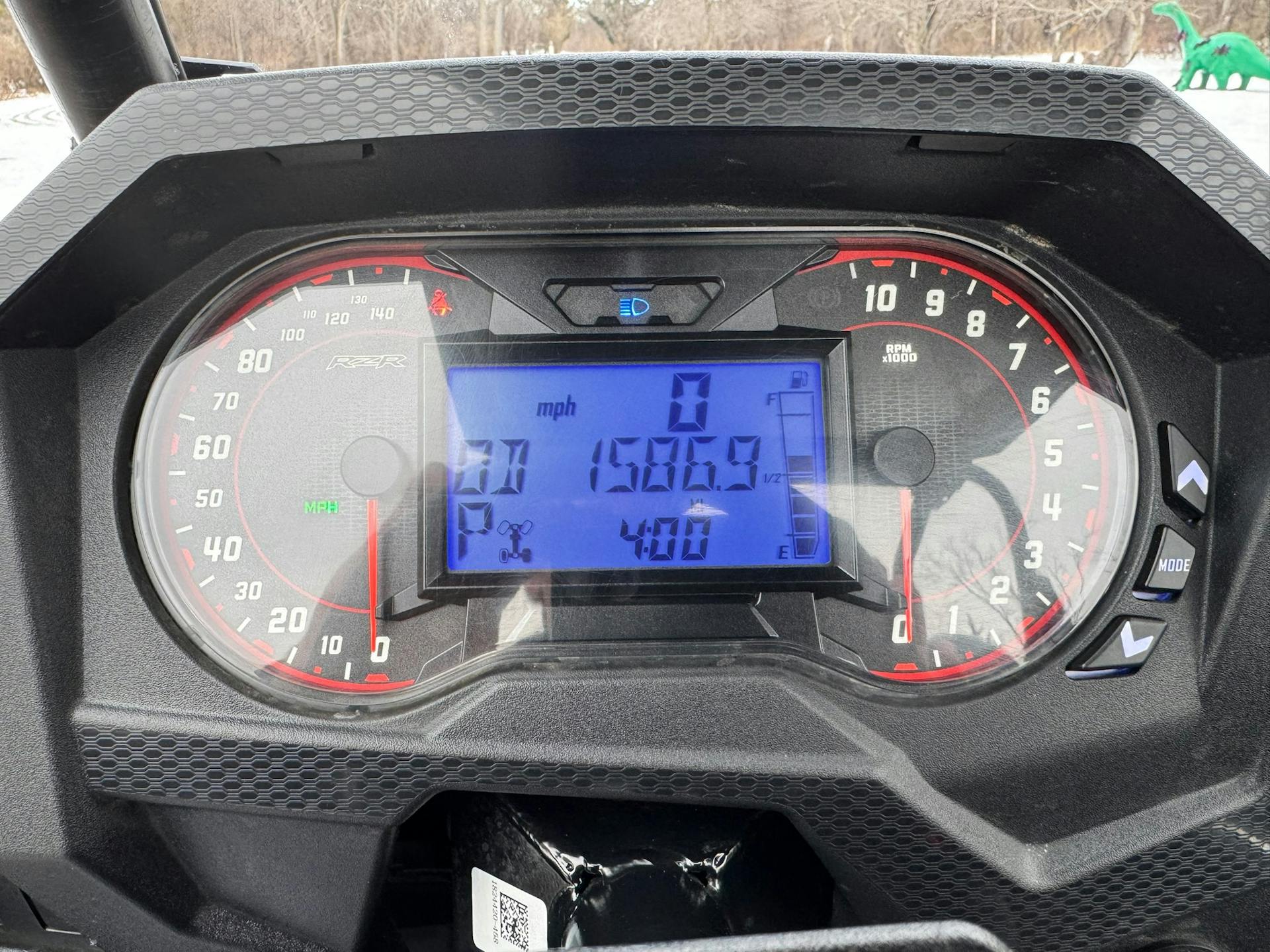 2023 Polaris RZR XP1000 Sport gauges showing mileage
