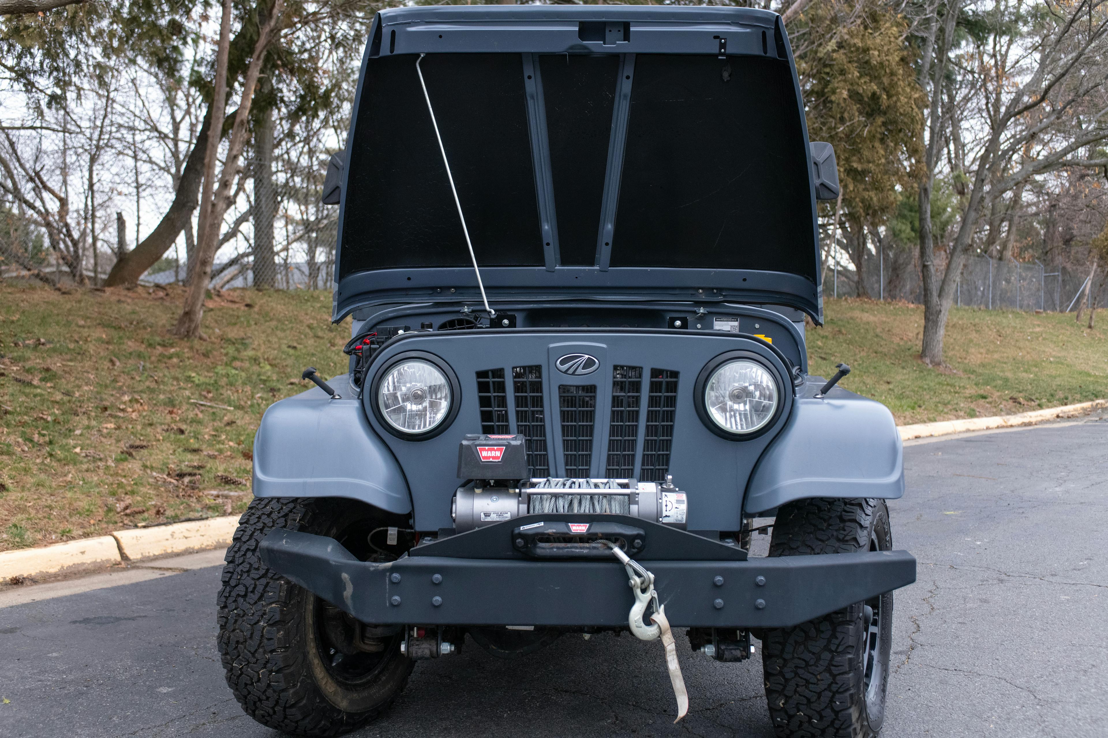 2018 Mahindra Roxor SE front hood up 