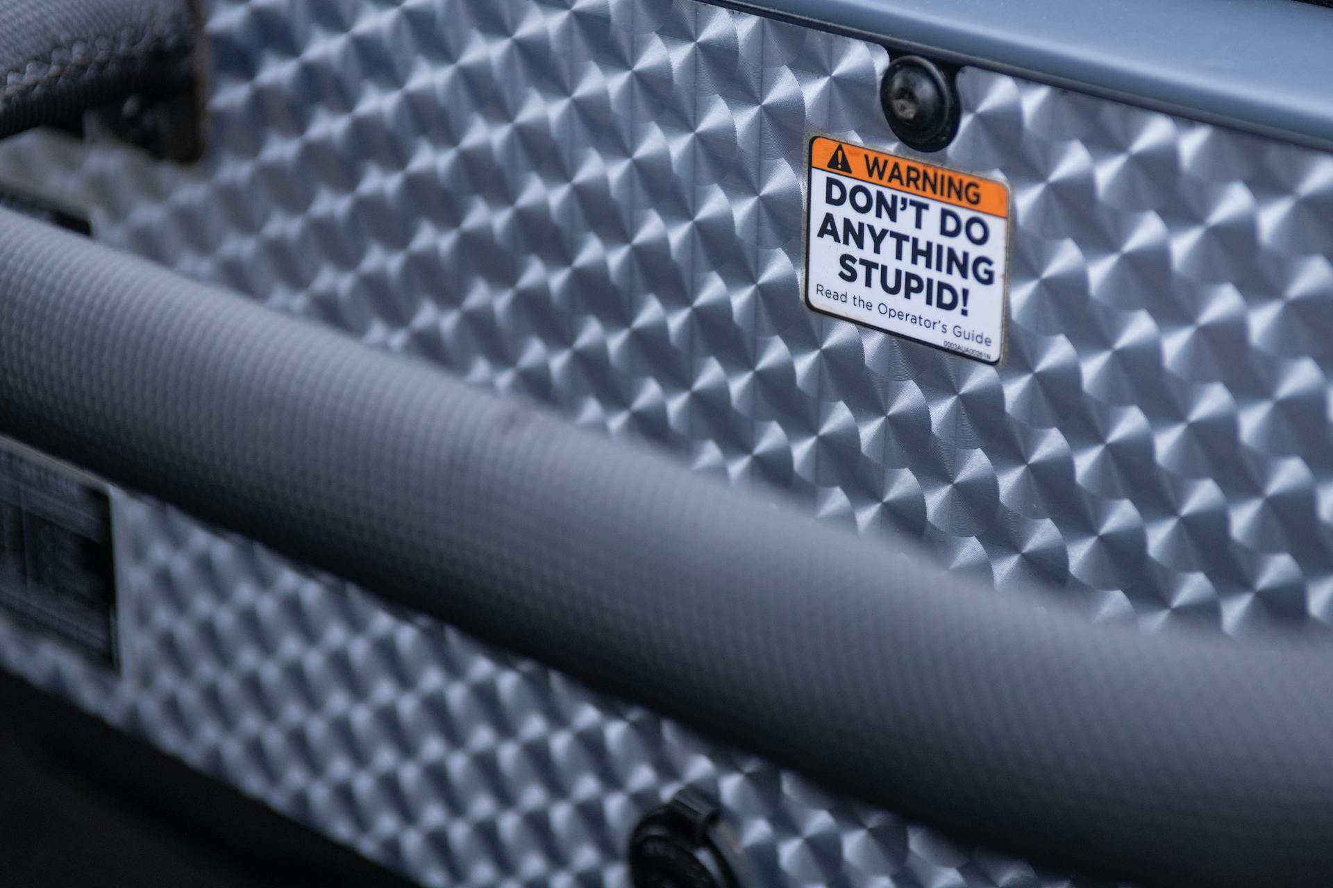 2018 Mahindra Roxor SE stupid decal