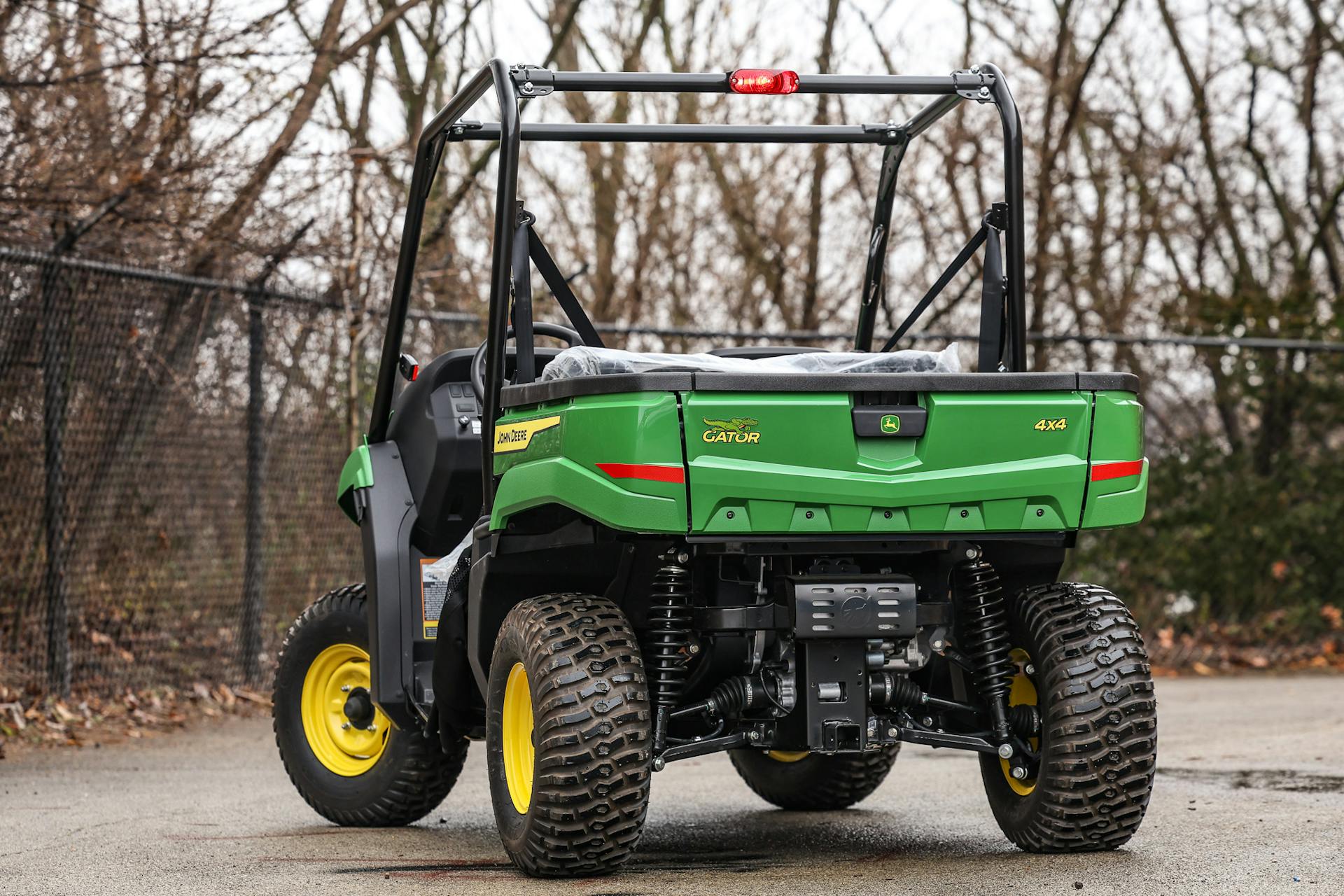 2025 John Deere Gator XUV560E driver rear 3/4 shallow