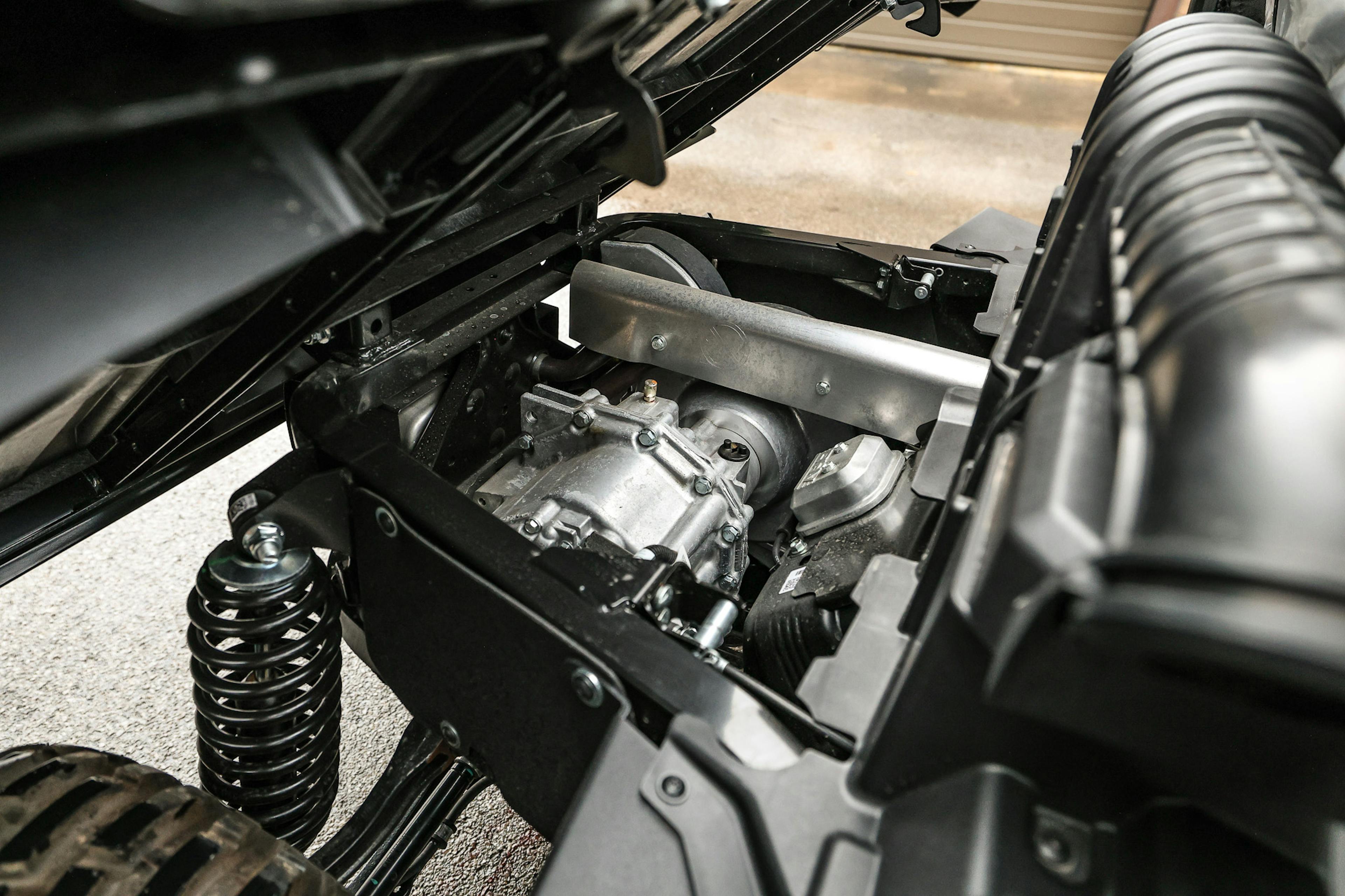 2025 John Deere Gator XUV560E engine compartment 