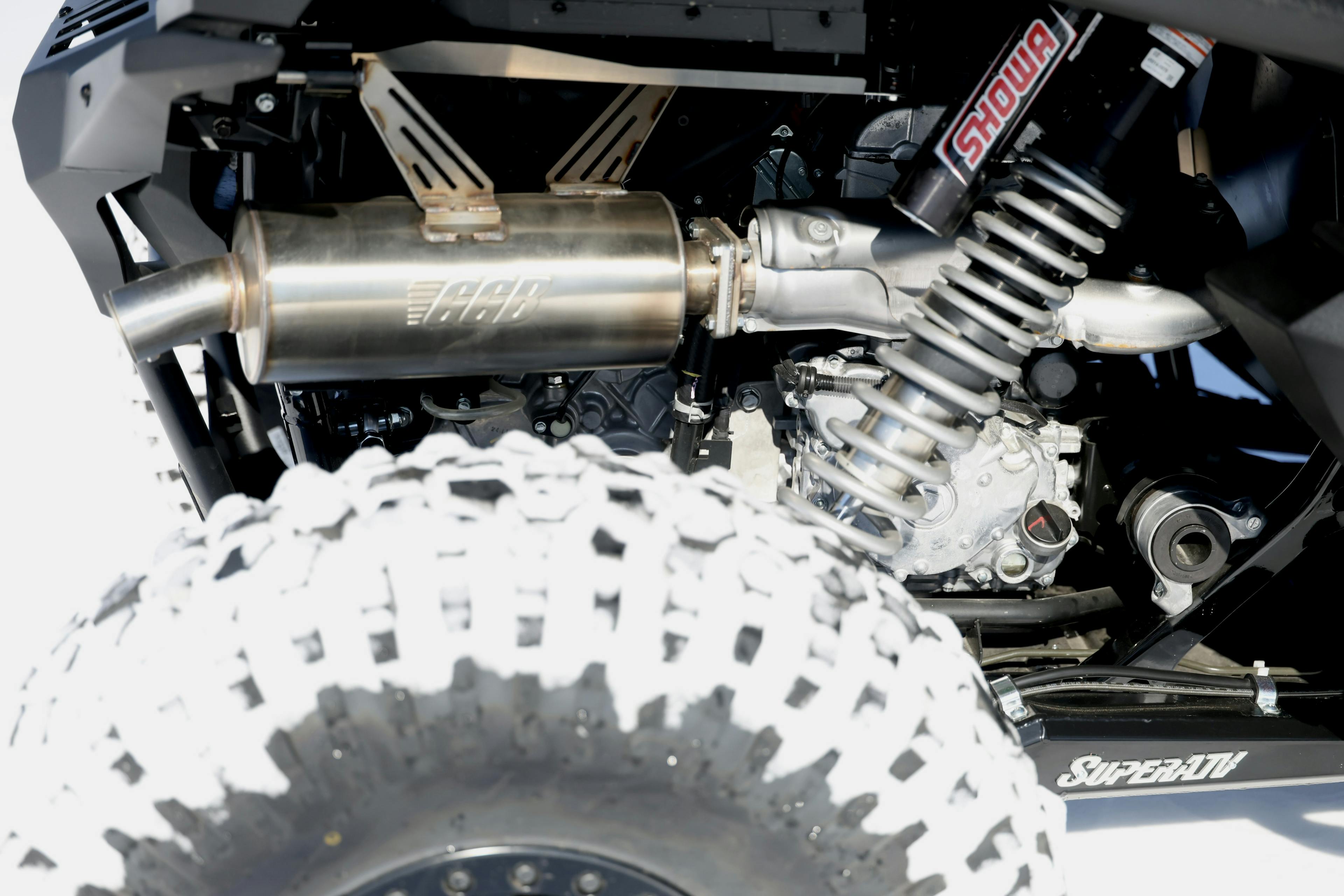 2025 Kawasaki KRX4 1000 passenger rear suspension/exhaust