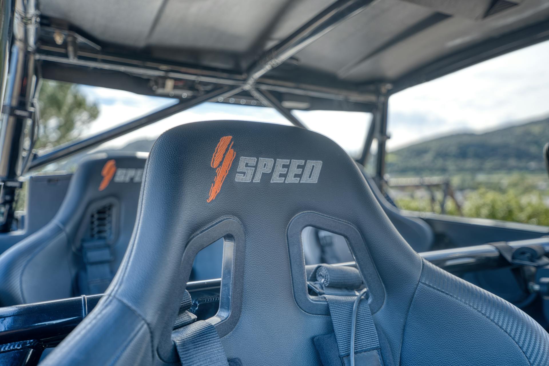 2023 Speed UTV El Jefe passenger front seat logo detail