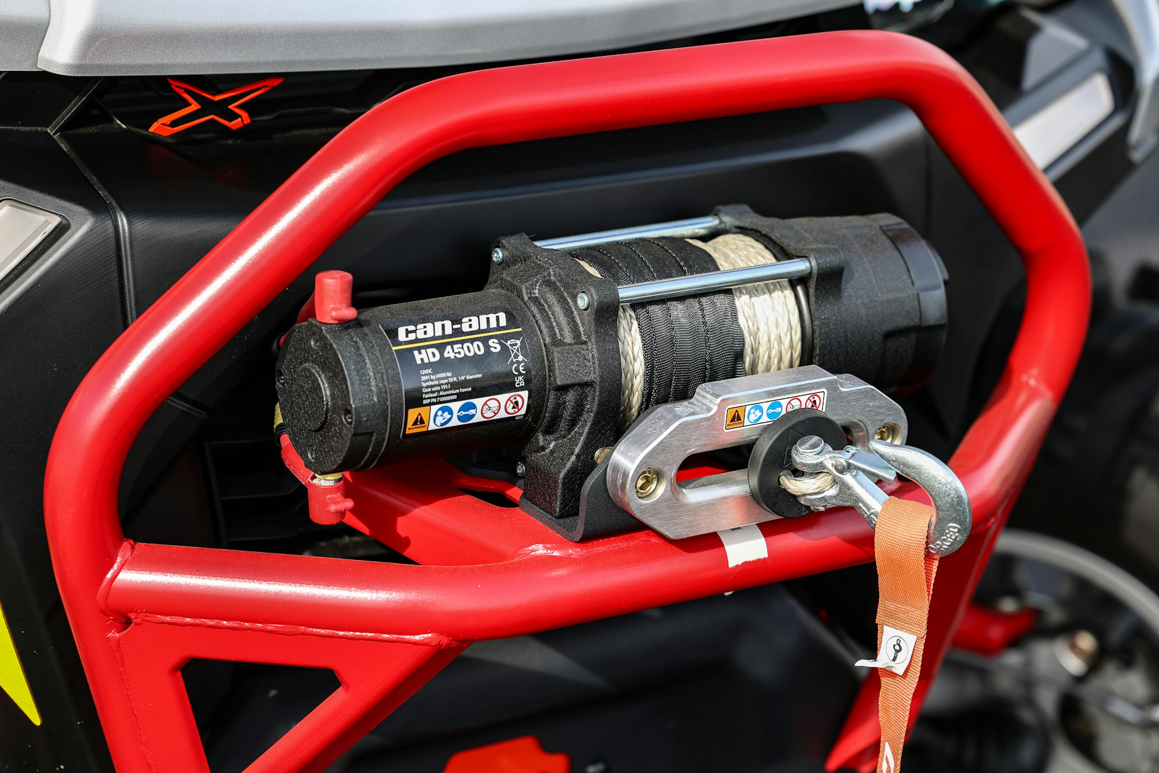 2024 Can-Am Defender HD10 XMR winch detail