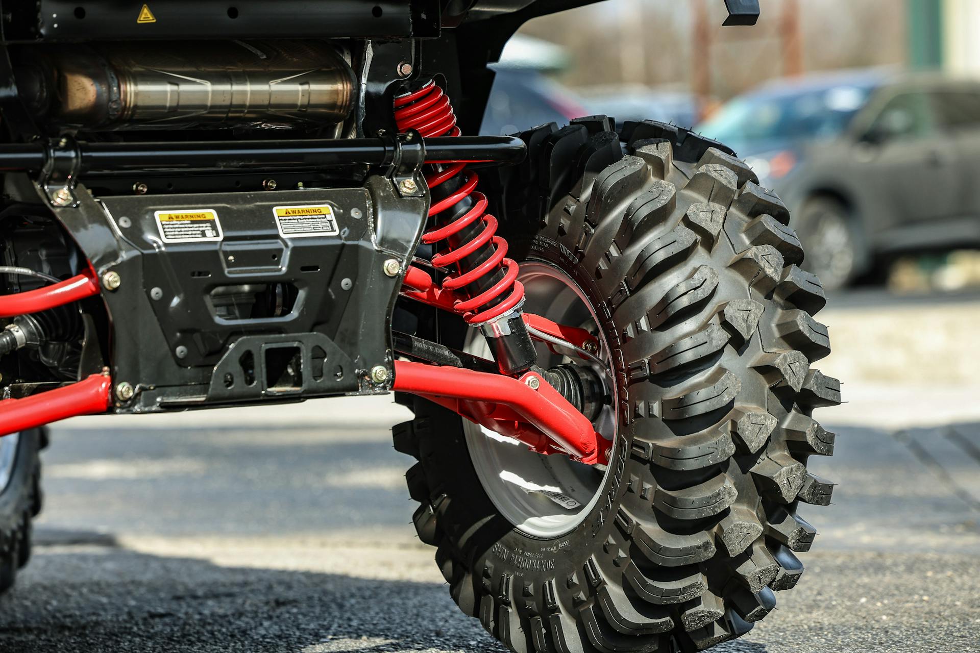 2024 Can-Am Defender HD10 XMR hitch detail facing passenger